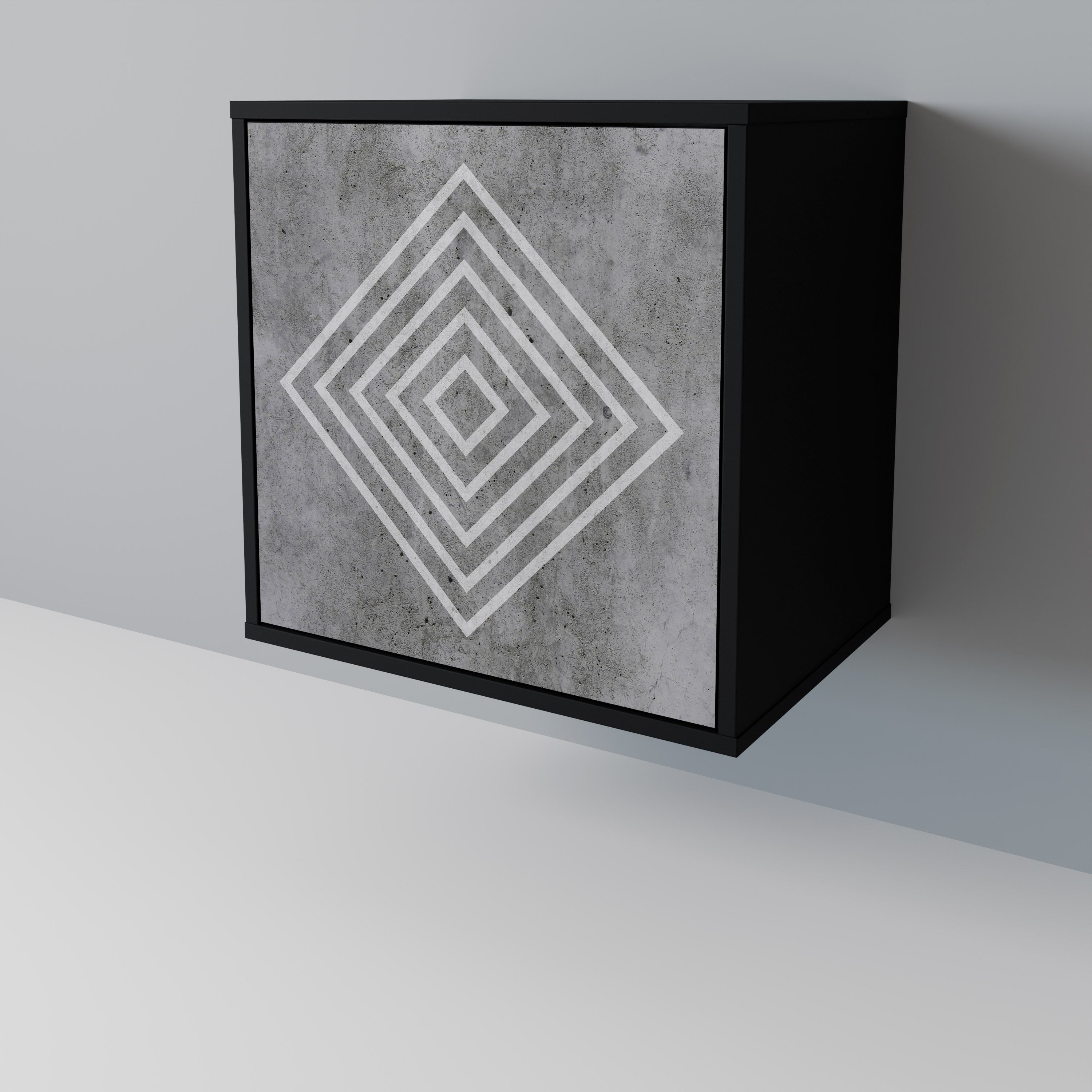 POLYGONAL ARTISTRY Komoda 1-drzwiowa korpus Czarny