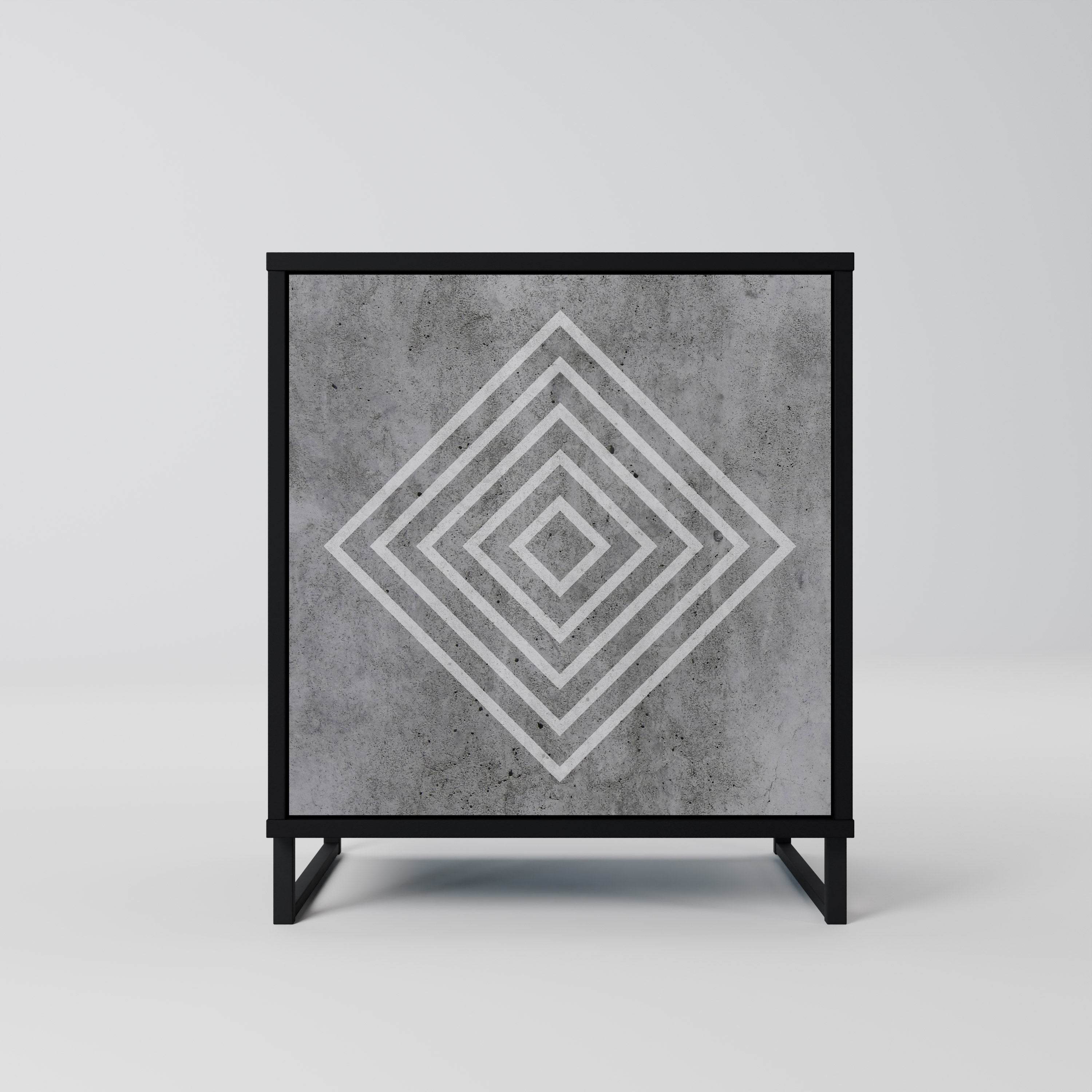 POLYGONAL ARTISTRY Komoda 1-drzwiowa korpus Czarny