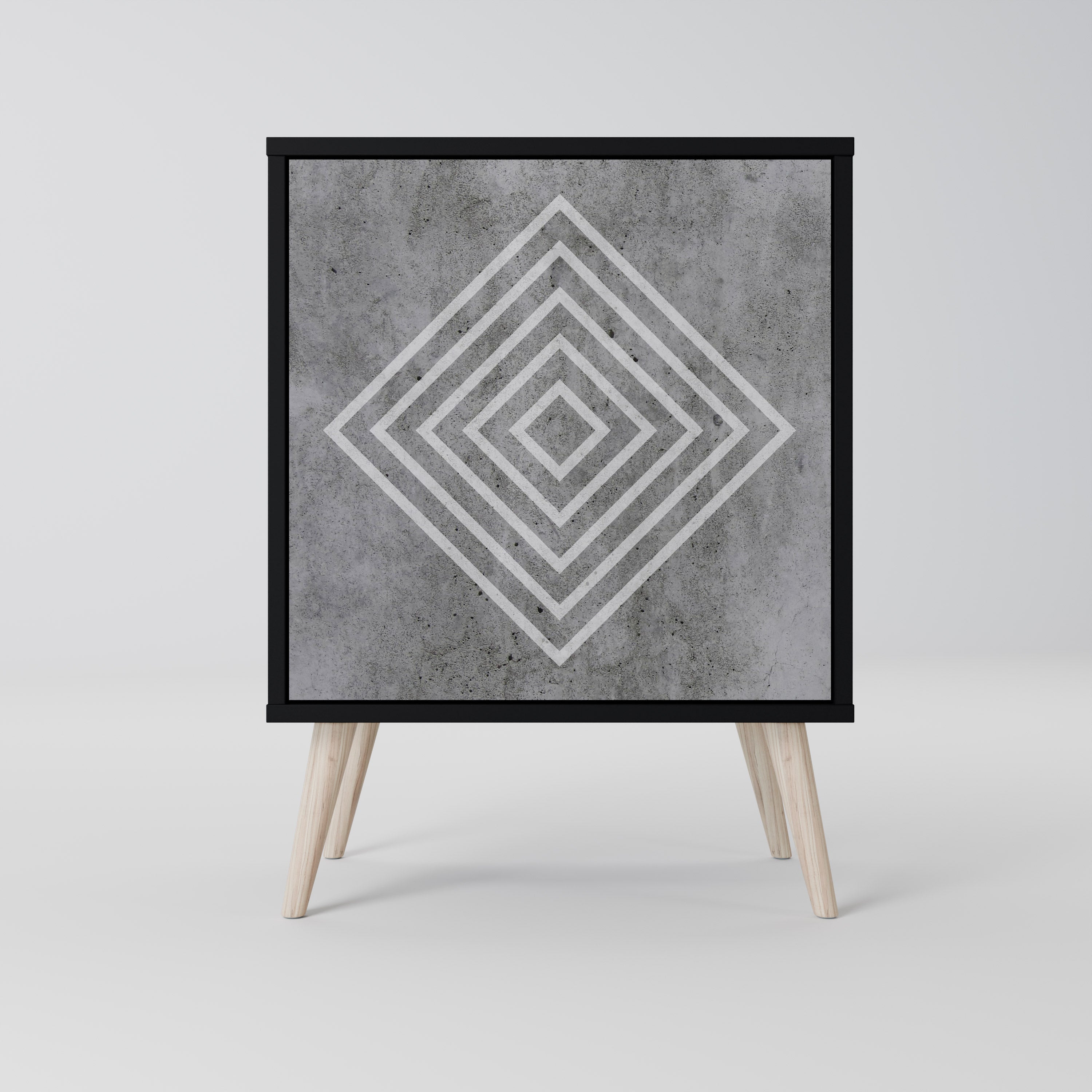 POLYGONAL ARTISTRY Komoda 1-drzwiowa korpus Czarny