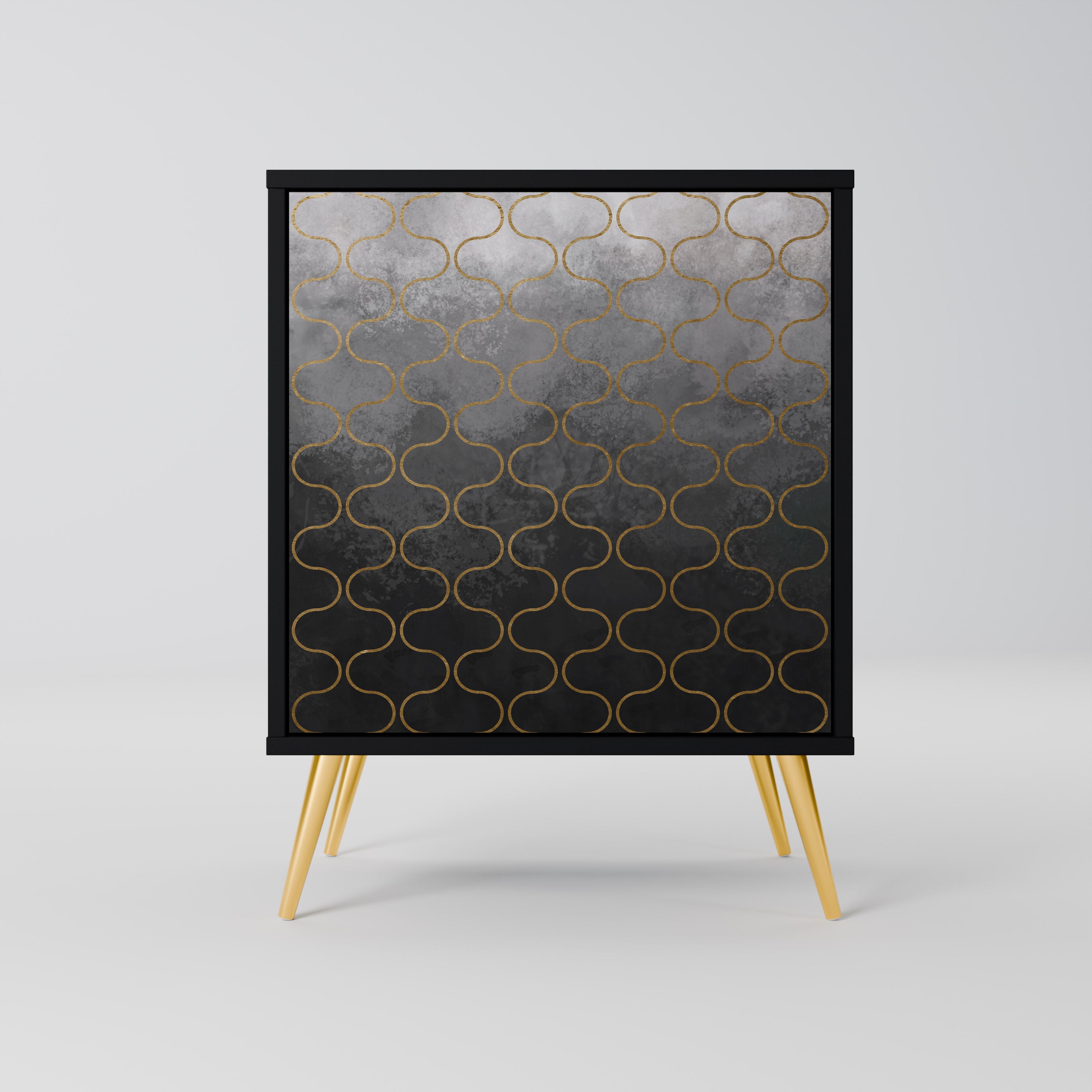 TESSELATED GRAYISH Komoda 1-drzwiowa korpus Czarny