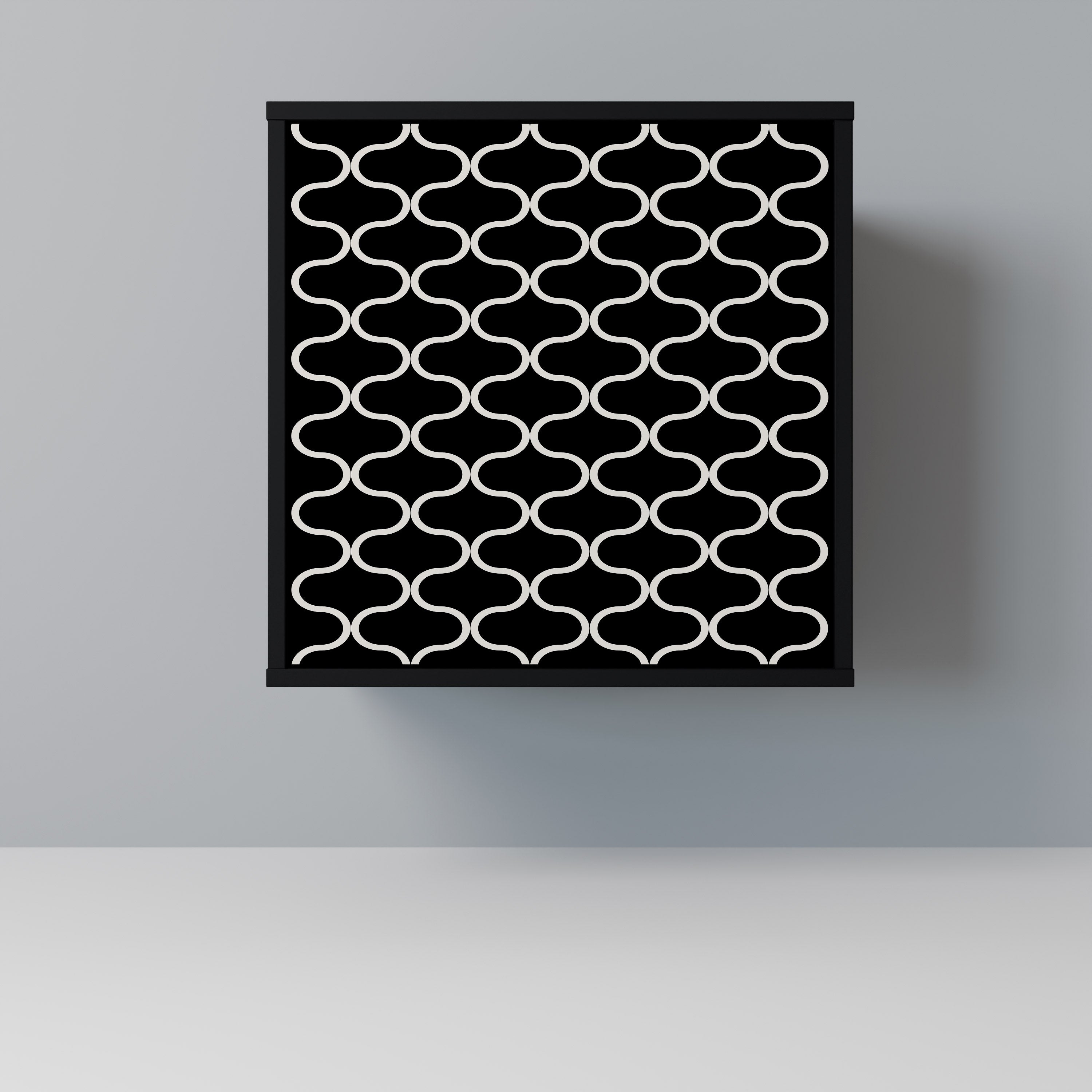 TESSELATED BLACKNESS Komoda 1-drzwiowa korpus Czarny
