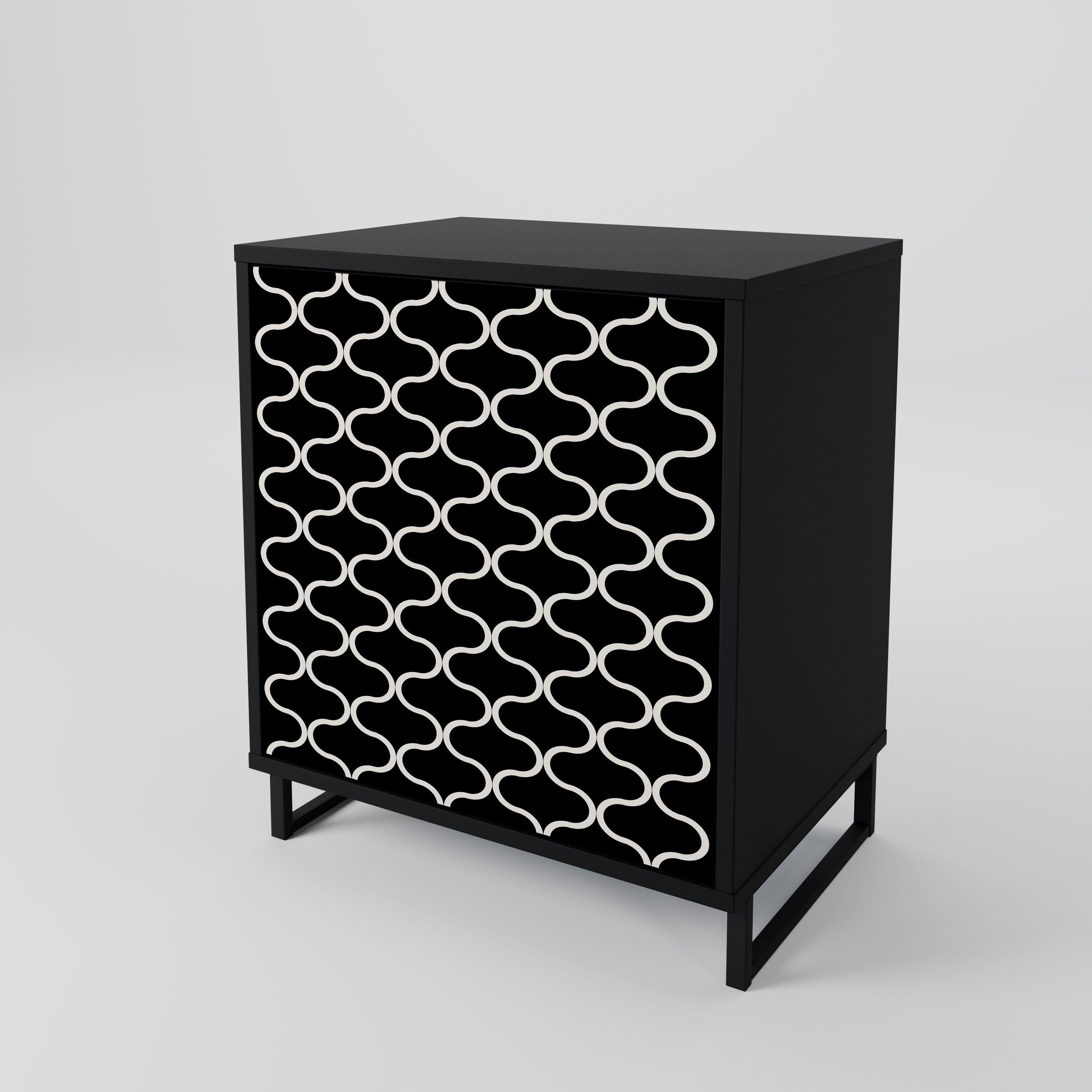 TESSELATED BLACKNESS Komoda 1-drzwiowa korpus Czarny