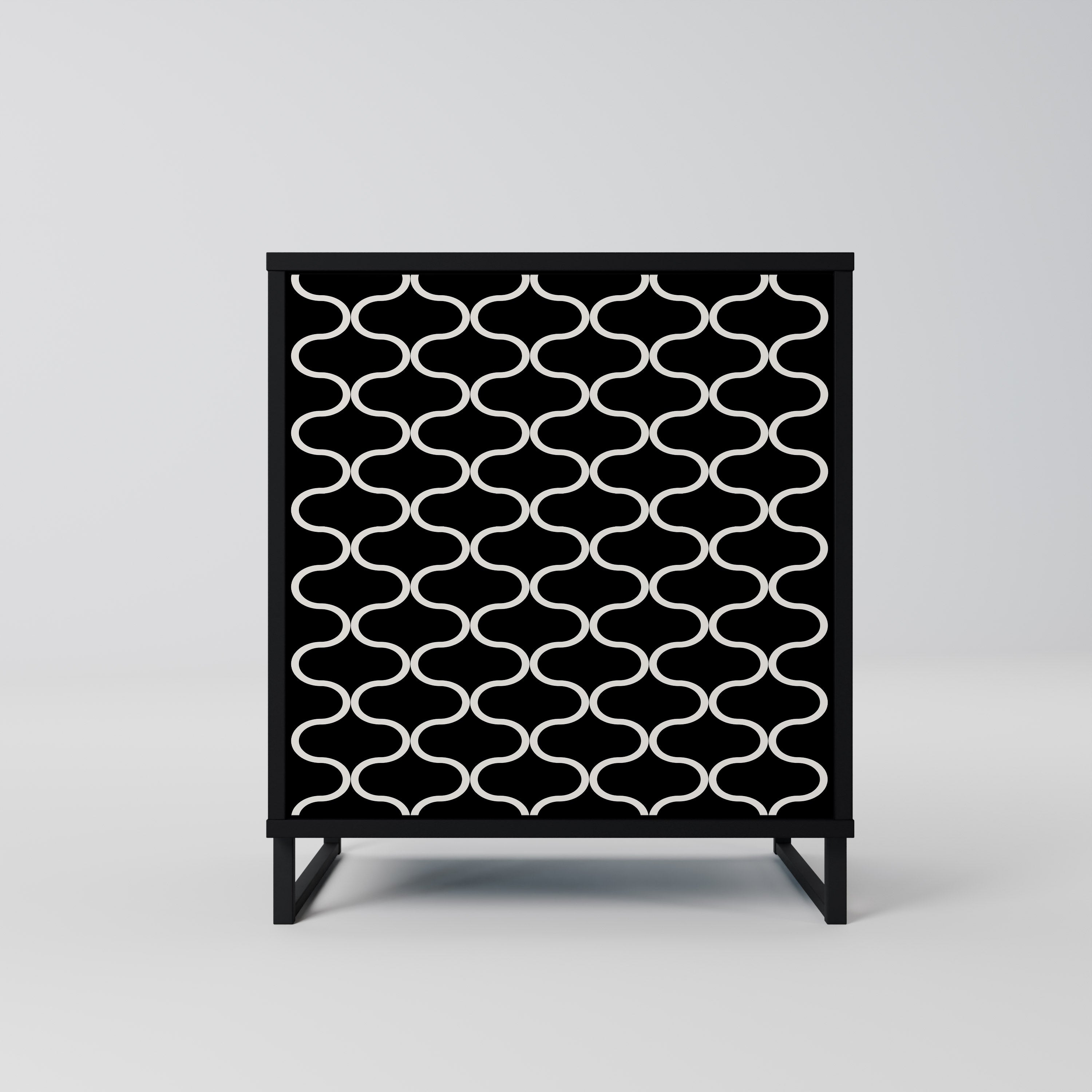TESSELATED BLACKNESS Komoda 1-drzwiowa korpus Czarny