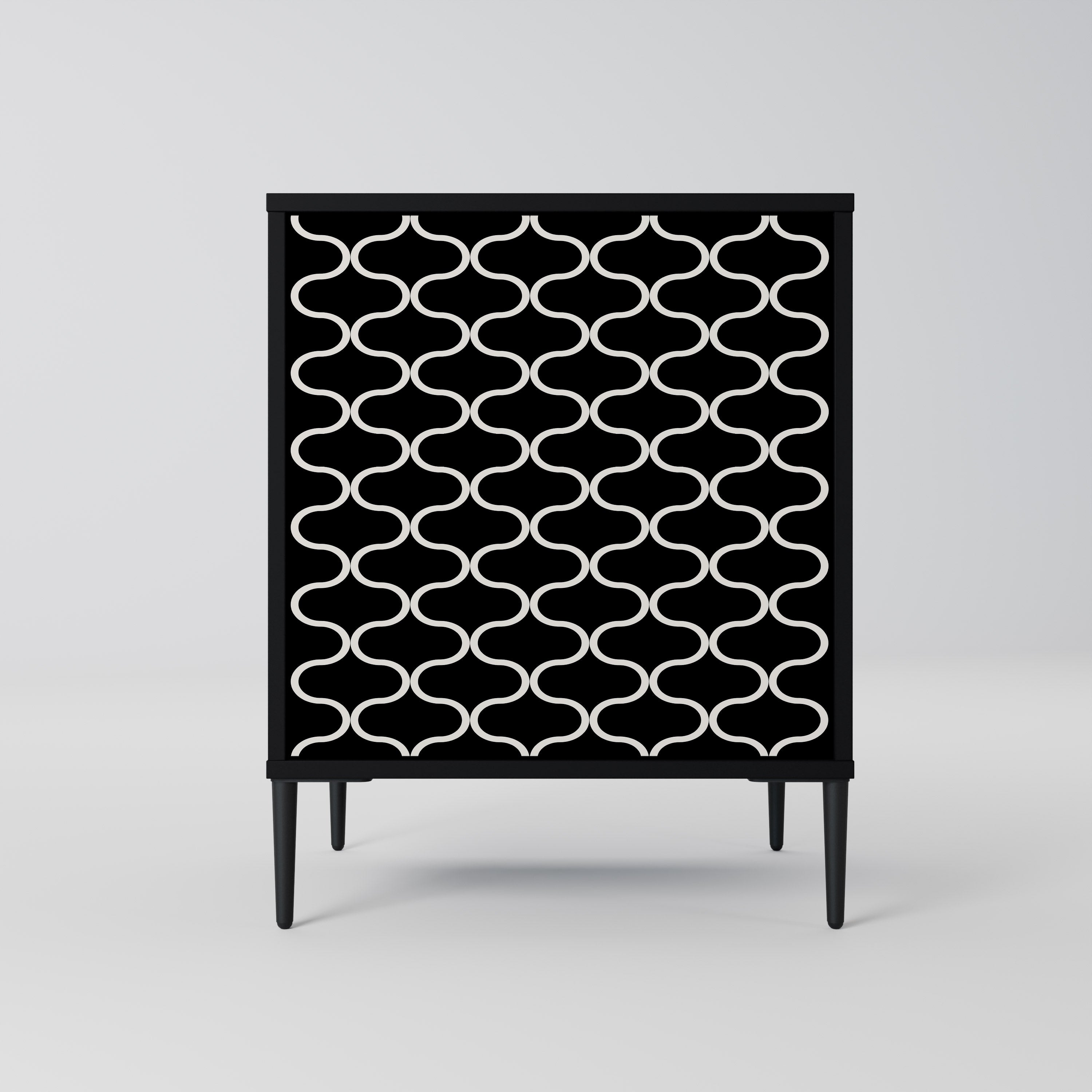 TESSELATED BLACKNESS Komoda 1-drzwiowa korpus Czarny