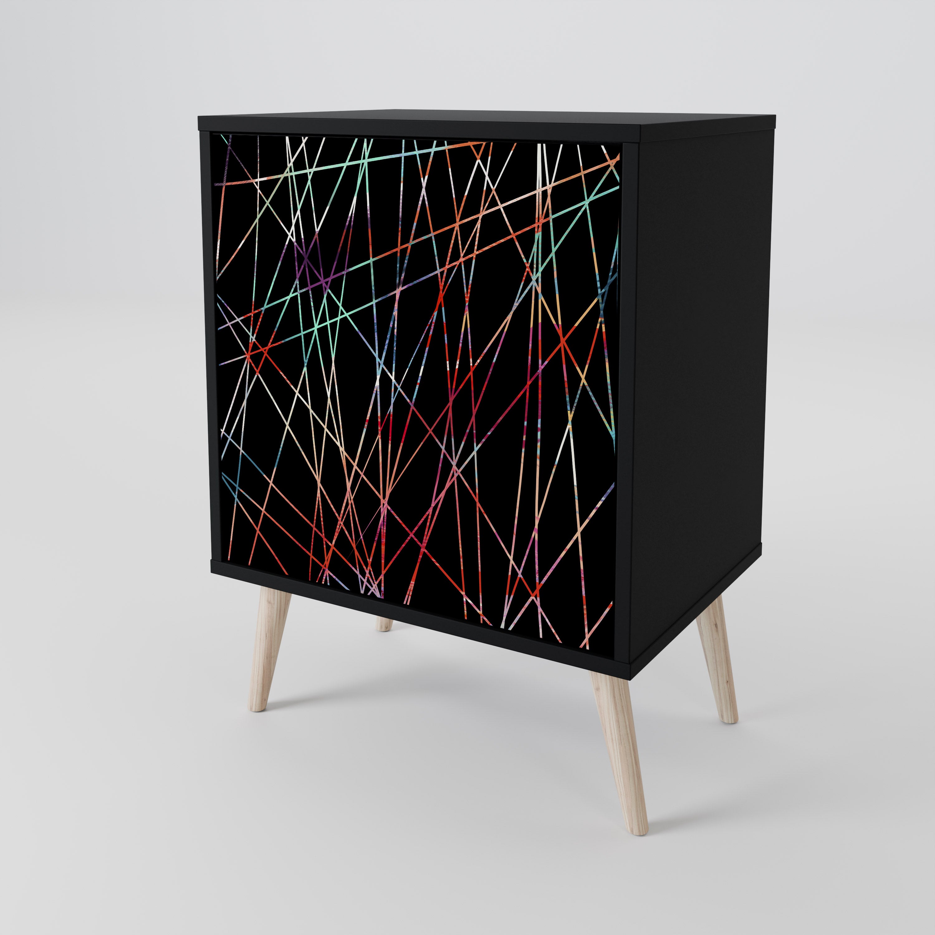 LUMINOUS SNARE Komoda 1-drzwiowa korpus Czarny