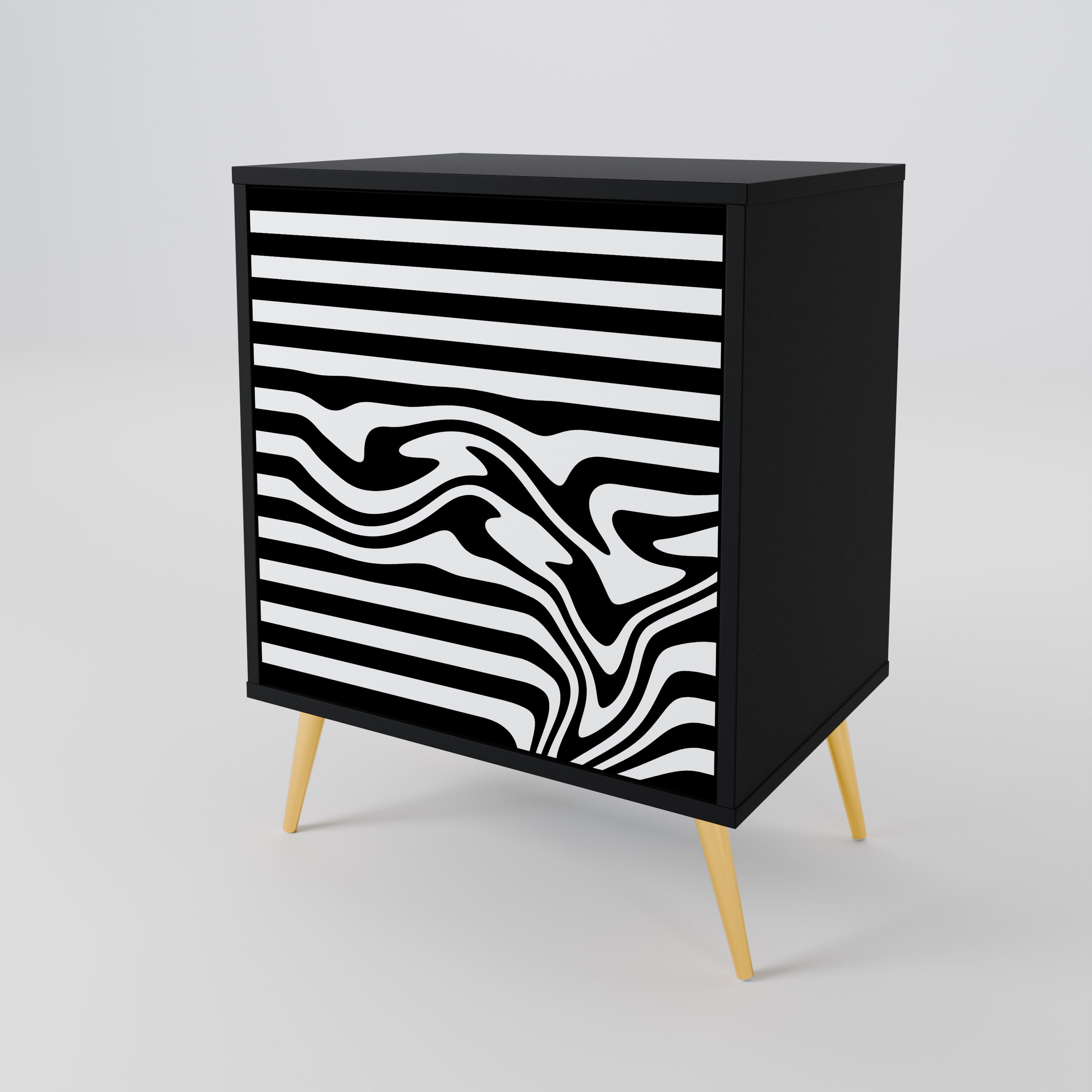 SPECTRA SHOWCASE Komoda 1-drzwiowa korpus Czarny