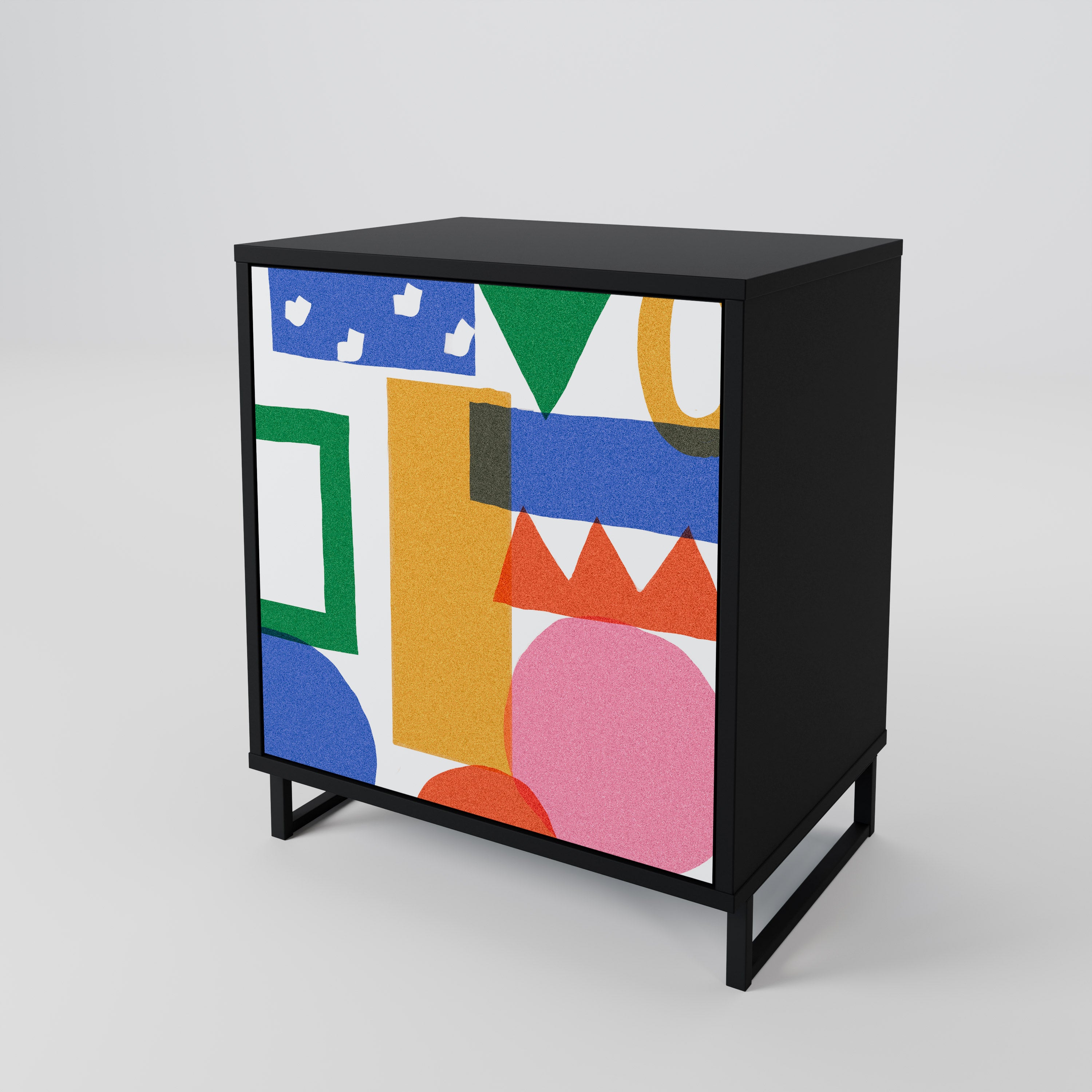 GEOMETRIC GLIMMER Komoda 1-drzwiowa korpus Czarny