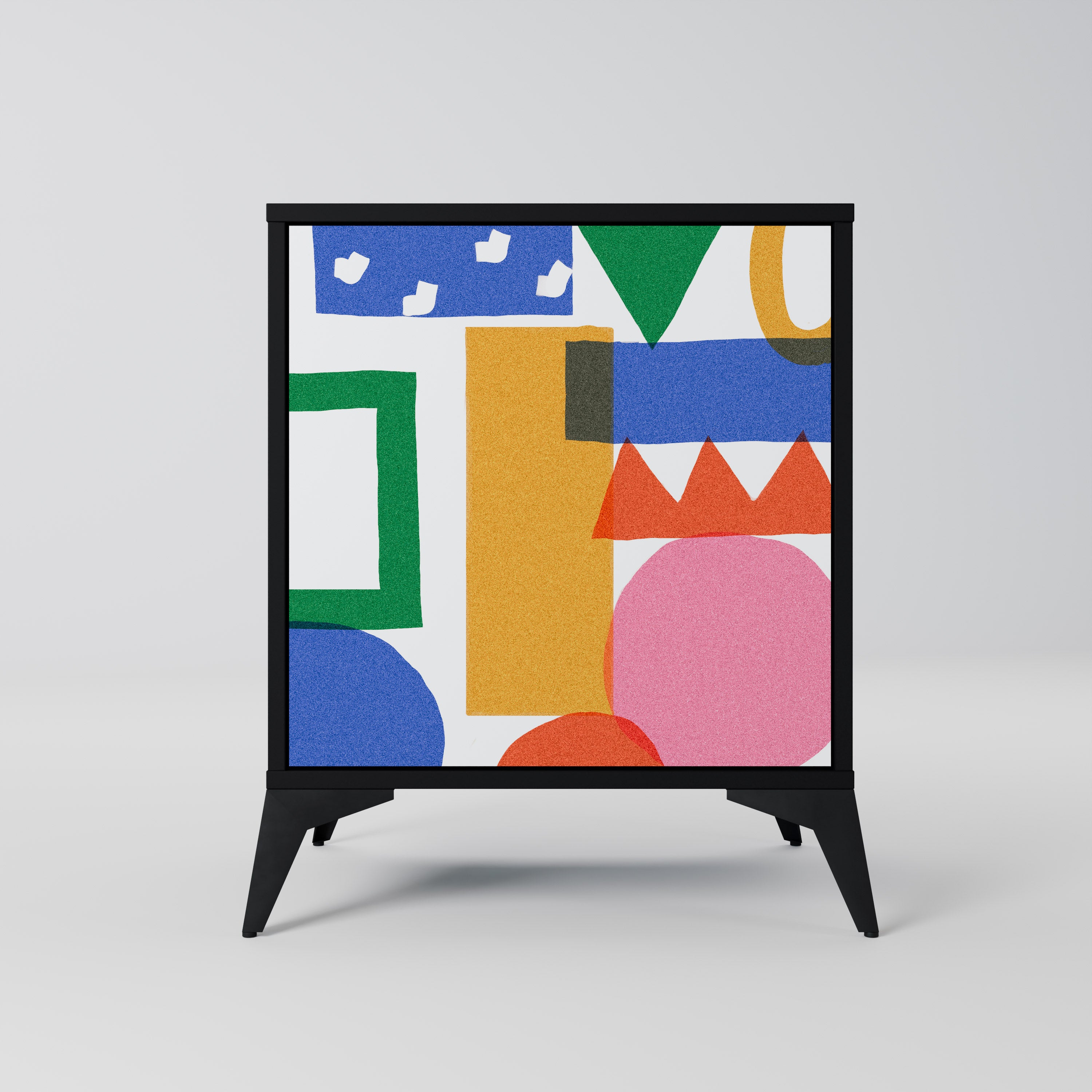 GEOMETRIC GLIMMER Komoda 1-drzwiowa korpus Czarny
