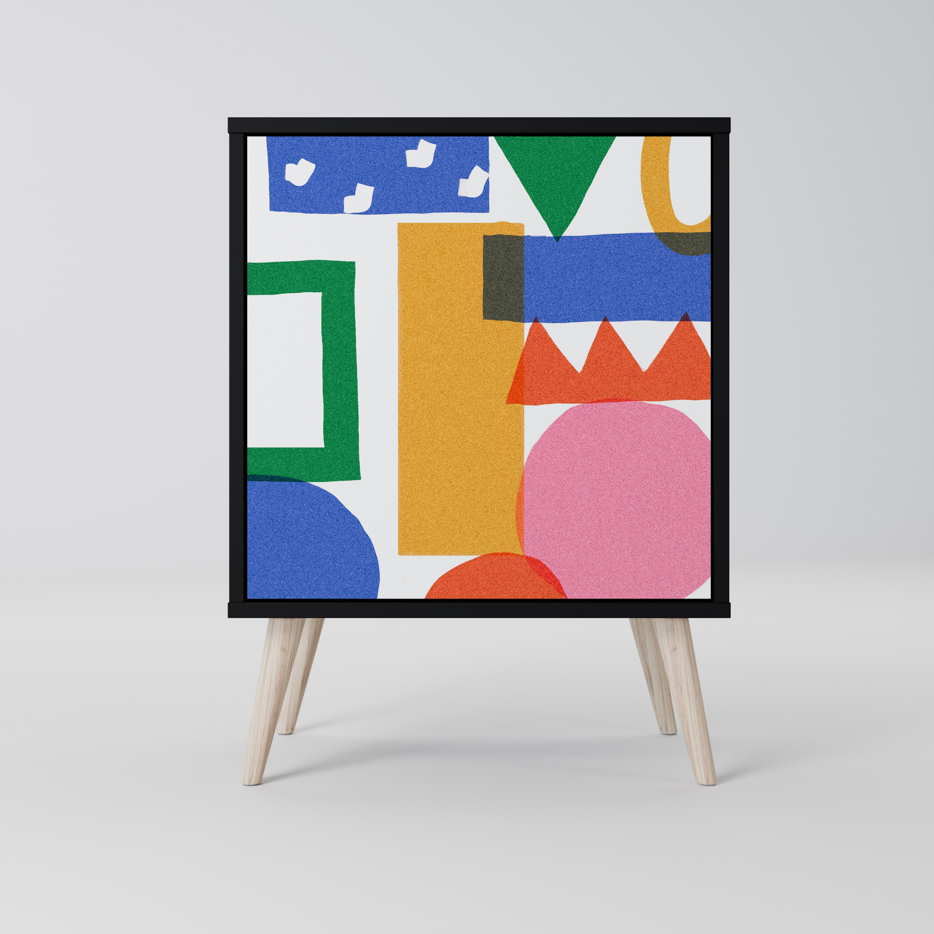 GEOMETRIC GLIMMER Komoda 1-drzwiowa korpus Czarny
