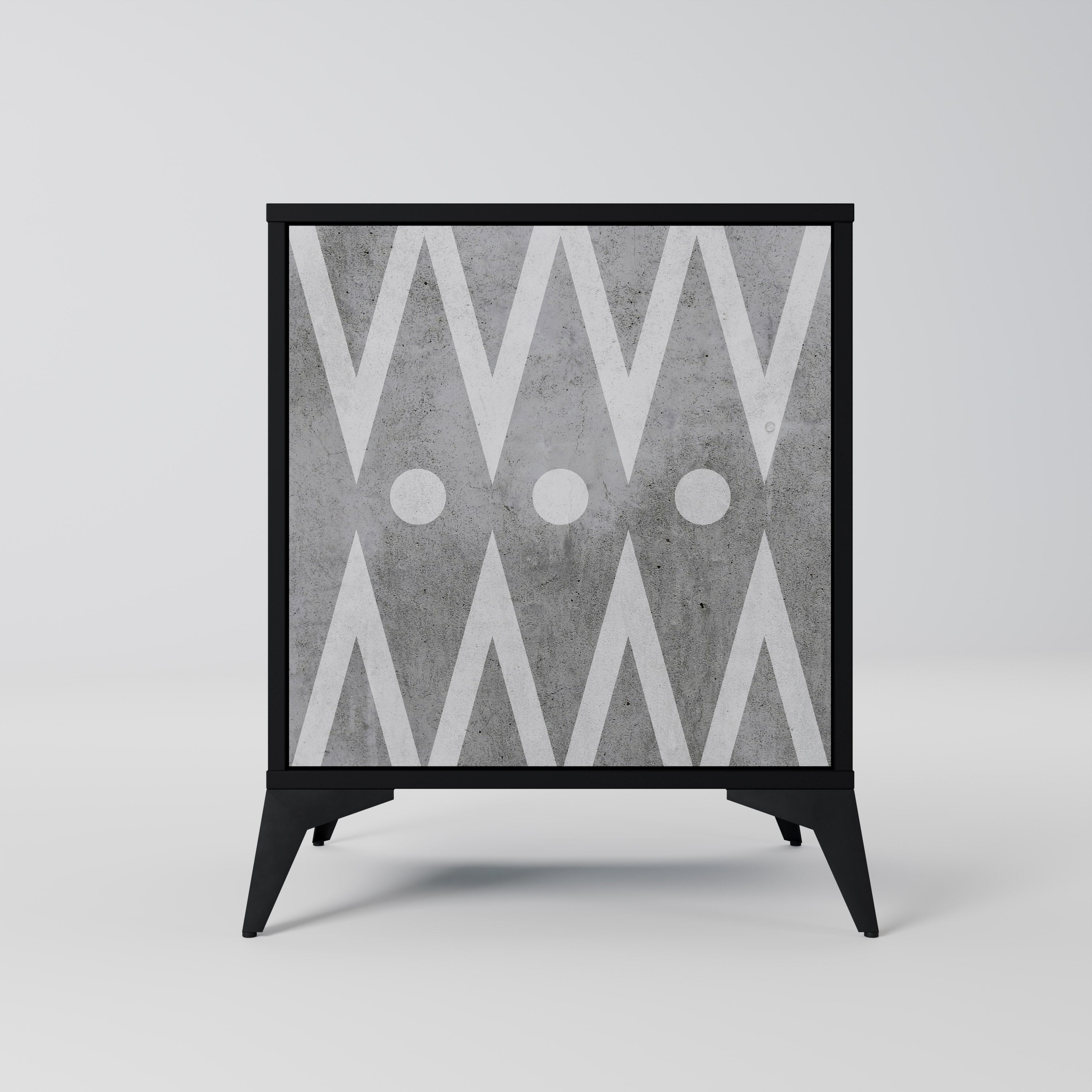 SHARP EDGES Komoda 1-drzwiowa korpus Czarny