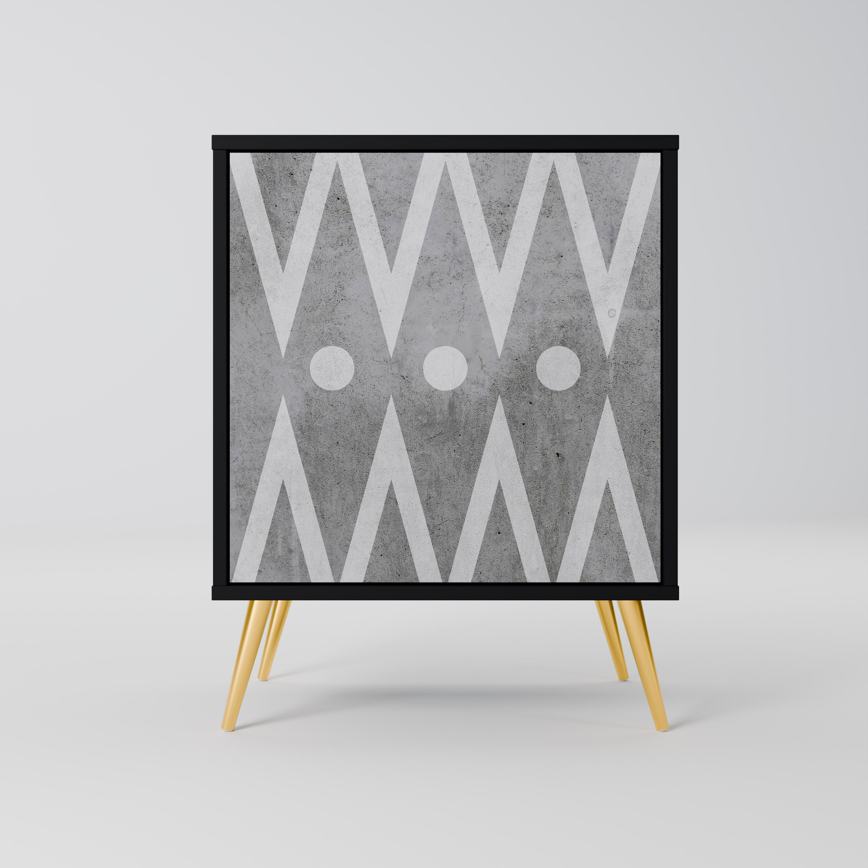 SHARP EDGES Komoda 1-drzwiowa korpus Czarny