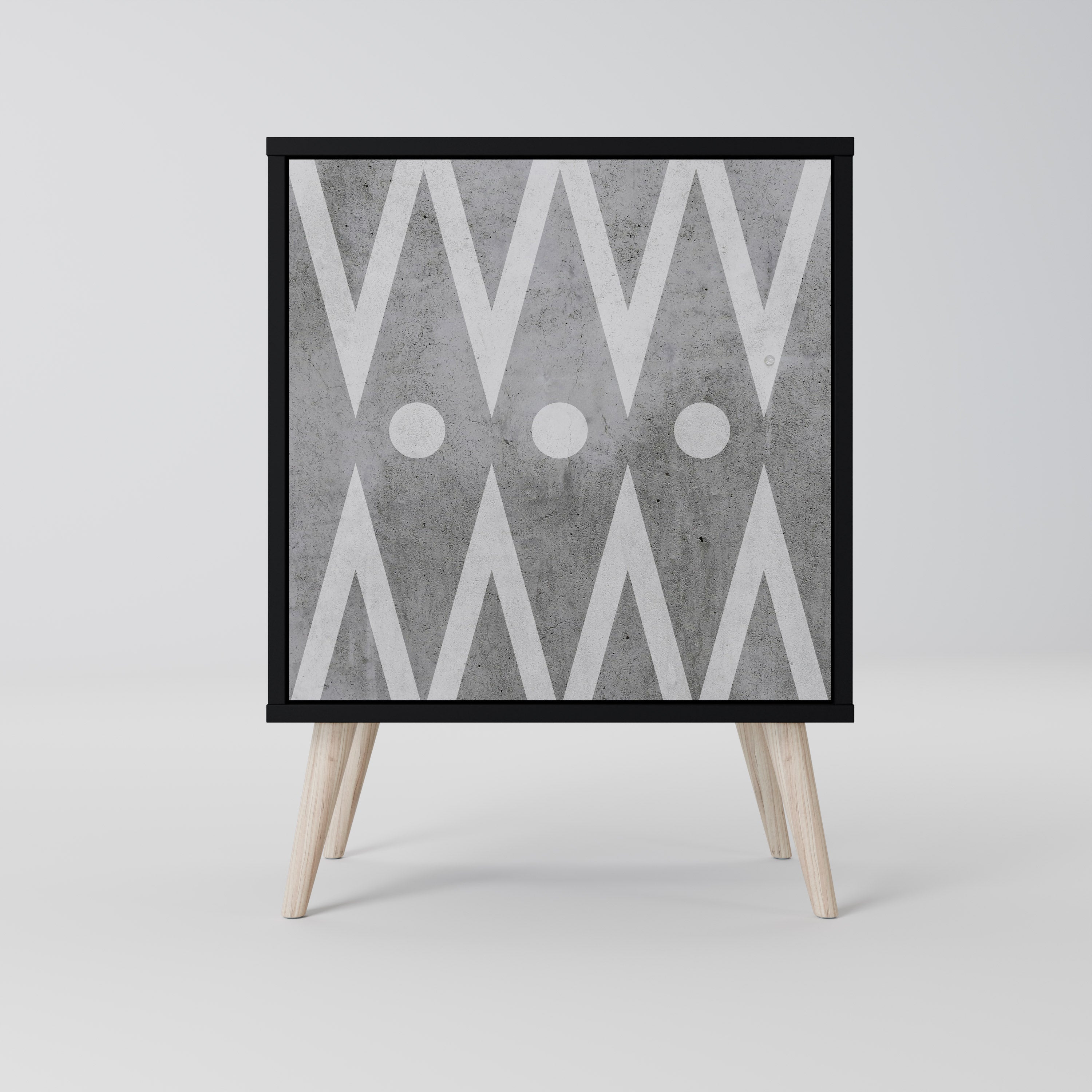 SHARP EDGES Komoda 1-drzwiowa korpus Czarny