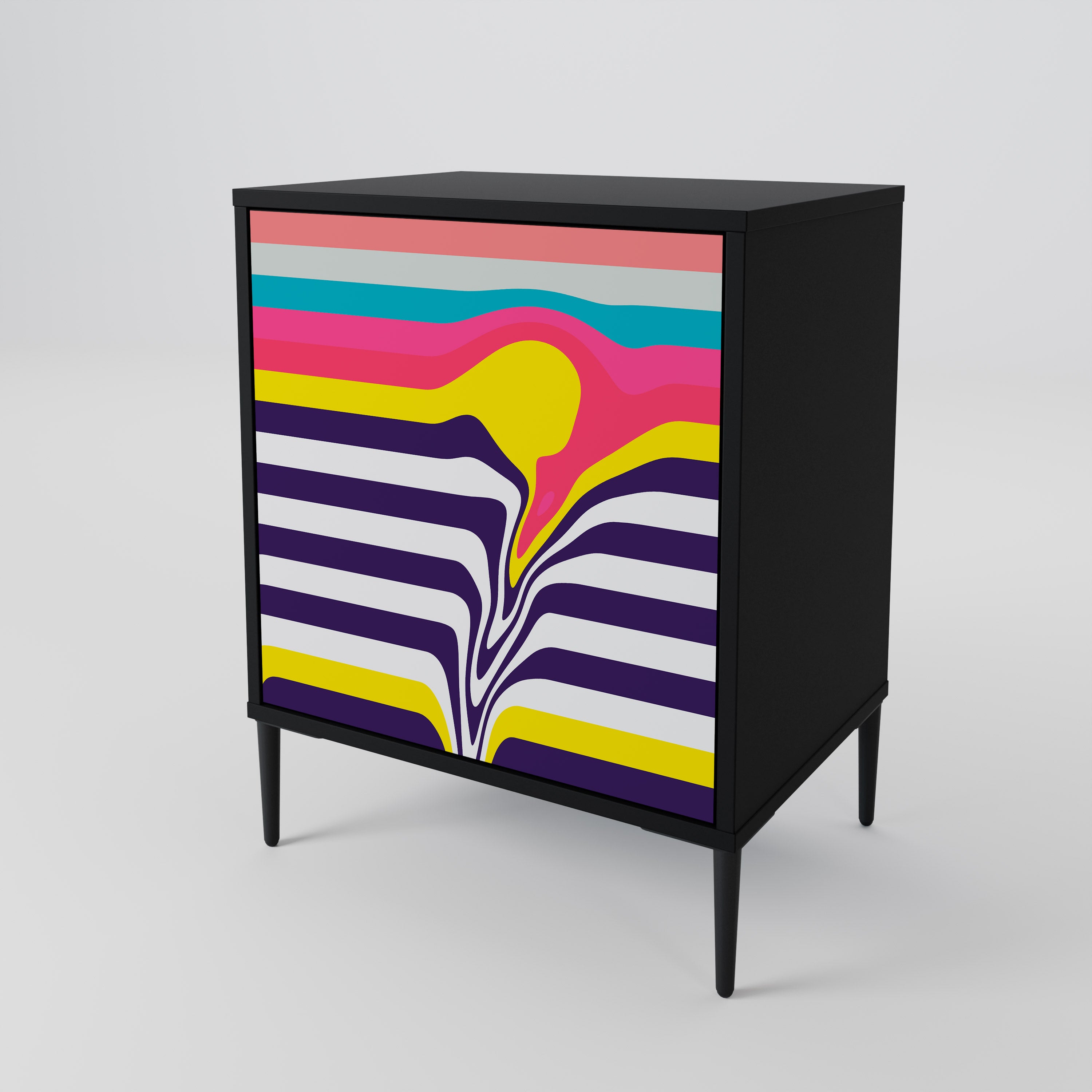 TONE COLLAPSE Komoda 1-drzwiowa korpus Czarny