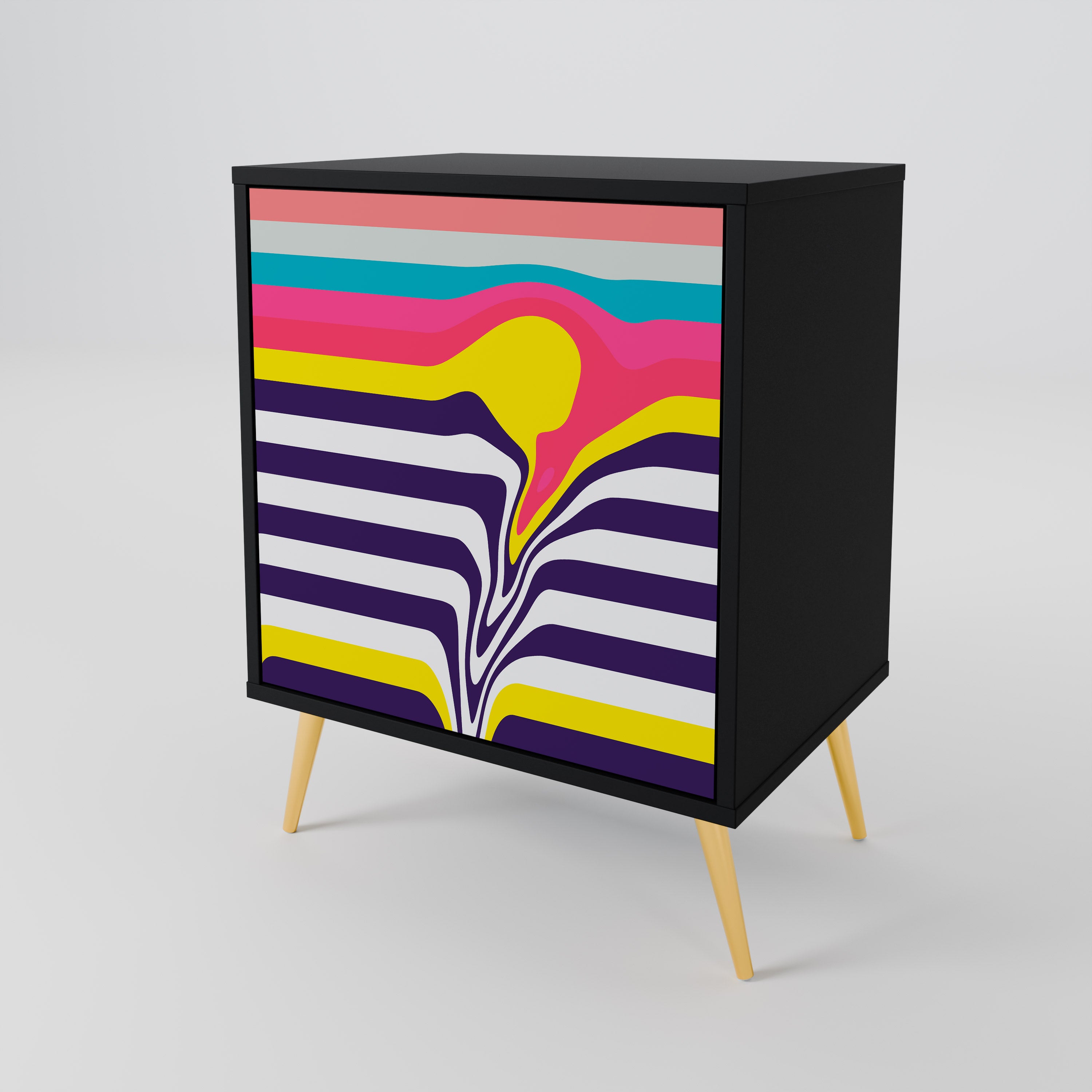 TONE COLLAPSE Komoda 1-drzwiowa korpus Czarny