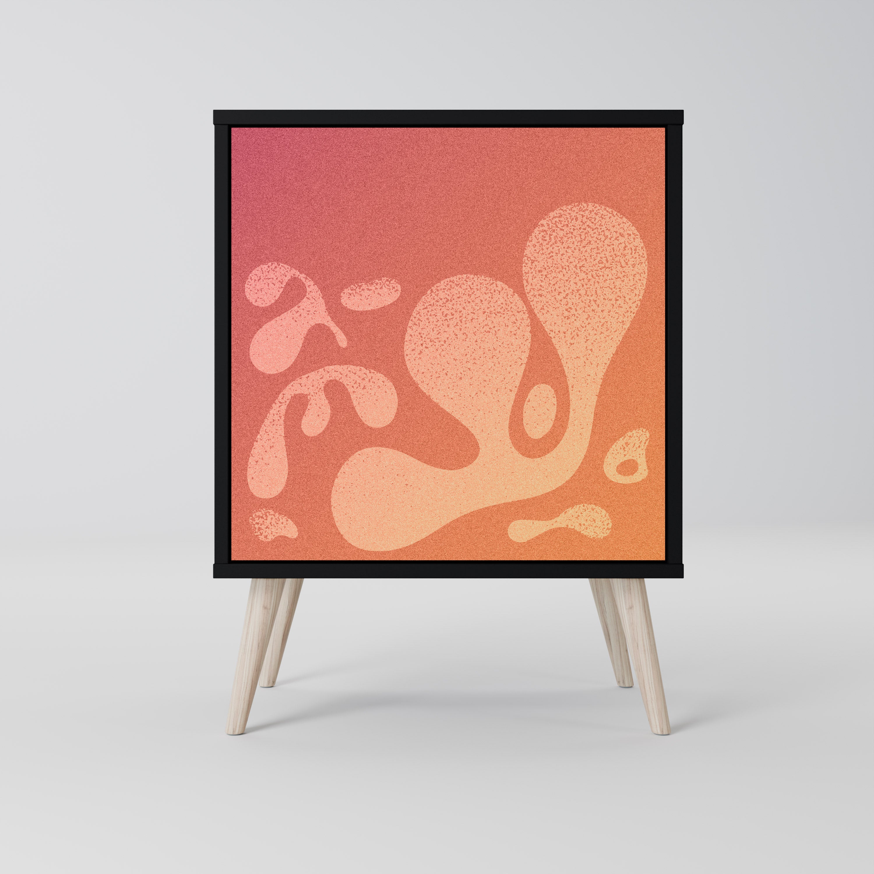 IRREGULAR PINK Komoda 1-drzwiowa korpus Czarny