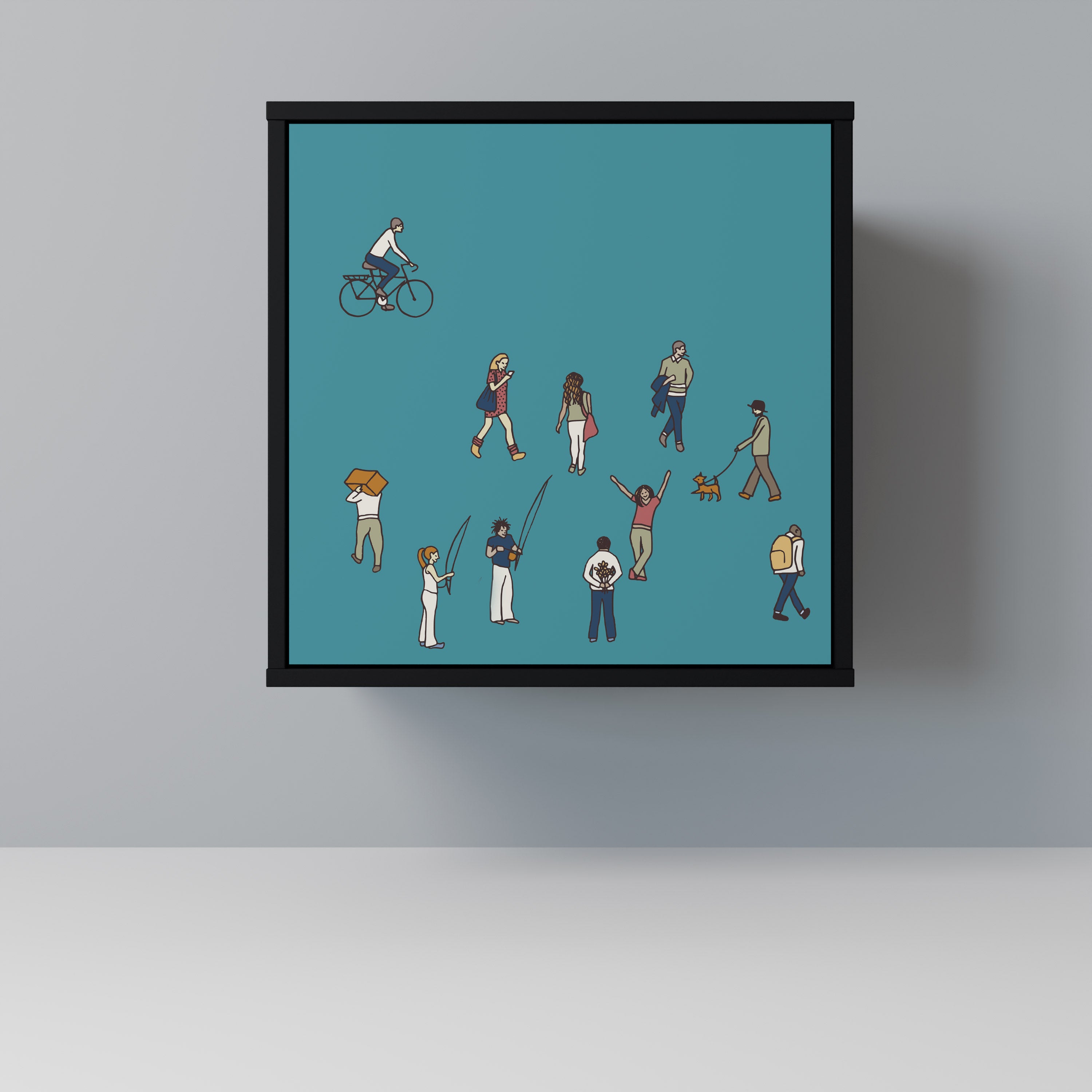 COLLECTIVE STREAM Komoda 1-drzwiowa korpus Czarny