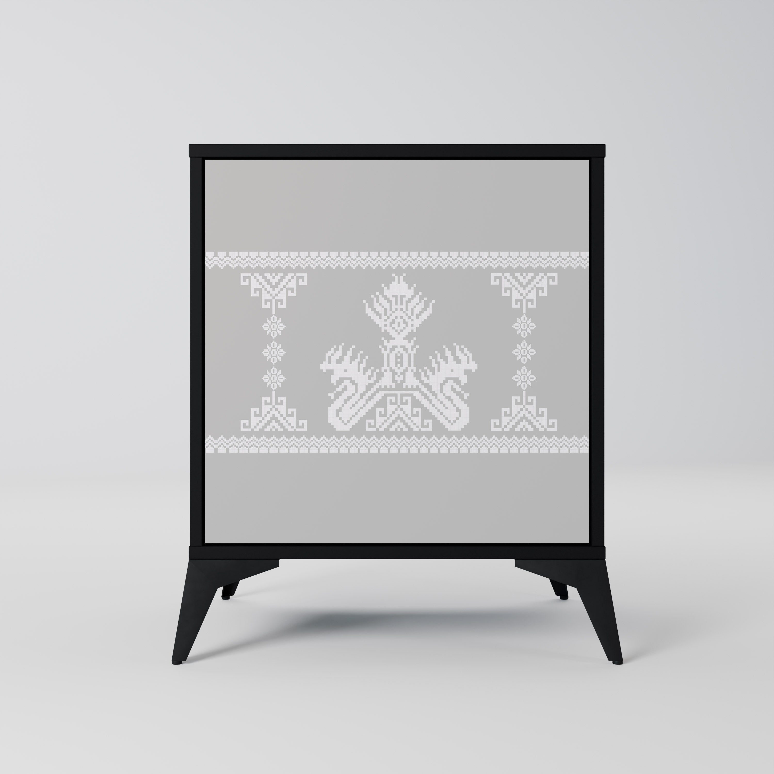 THAI GRAY Komoda 1-drzwiowa korpus Czarny