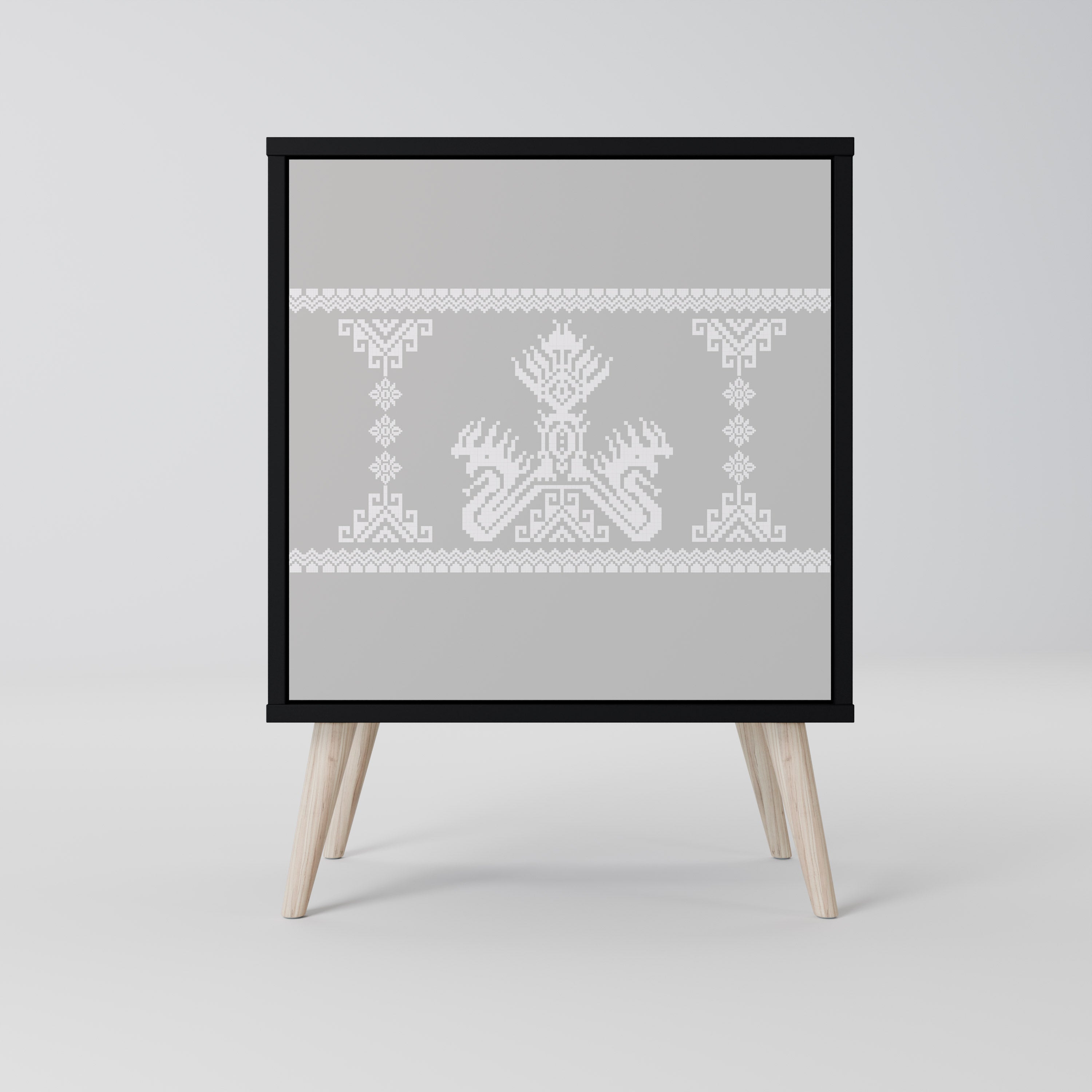 THAI GRAY Komoda 1-drzwiowa korpus Czarny