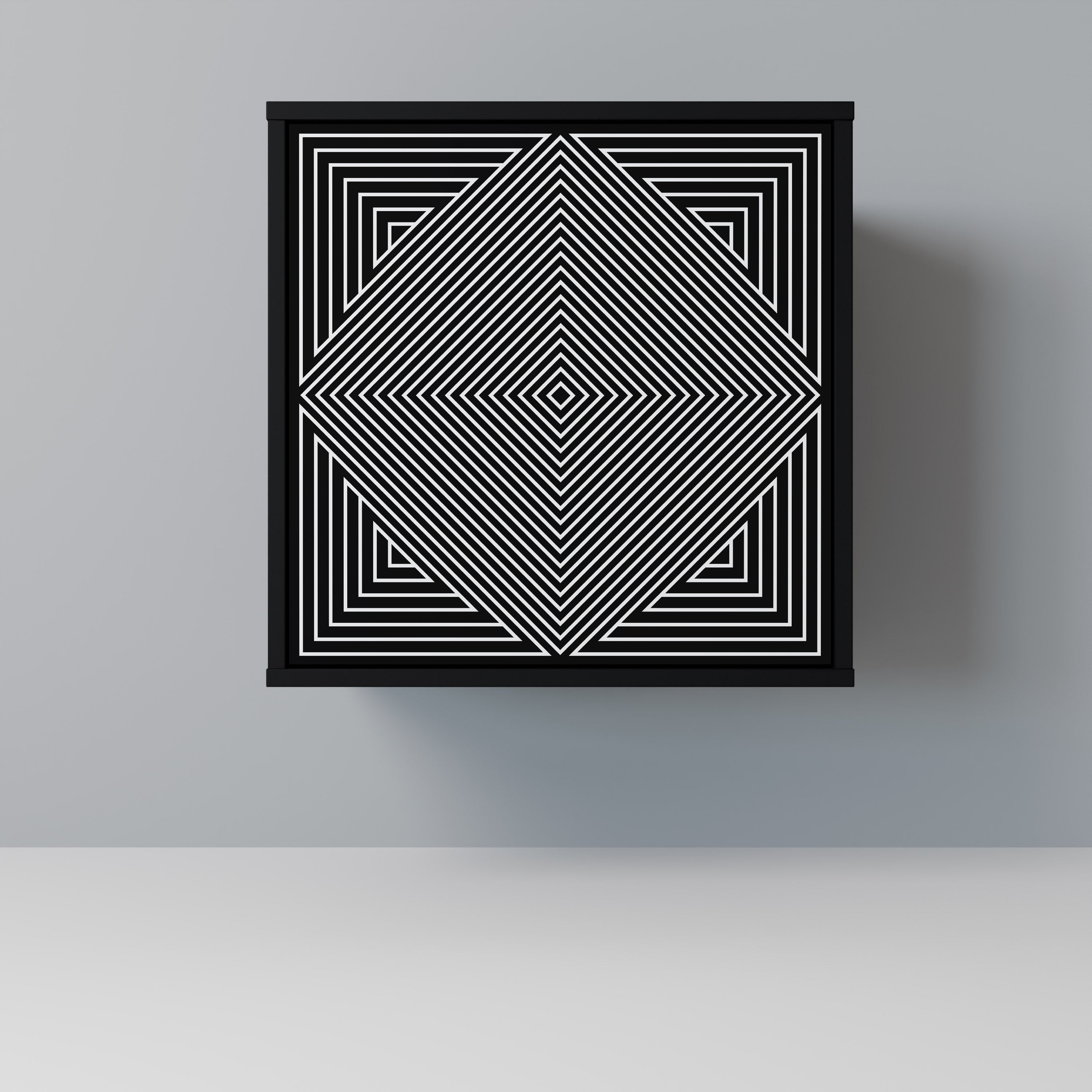 POLYGON ILLUSION Komoda 1-drzwiowa korpus Czarny