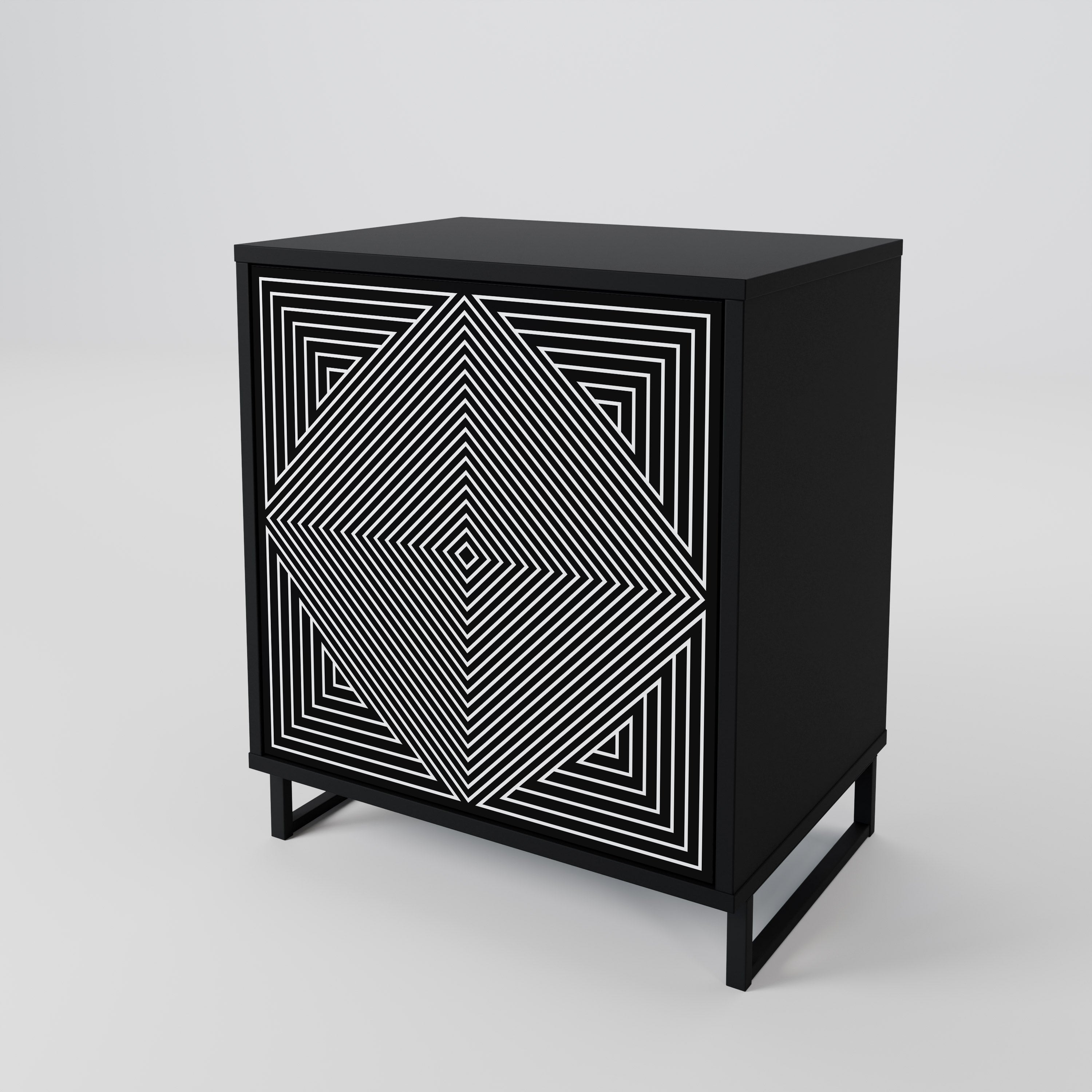 POLYGON ILLUSION Komoda 1-drzwiowa korpus Czarny