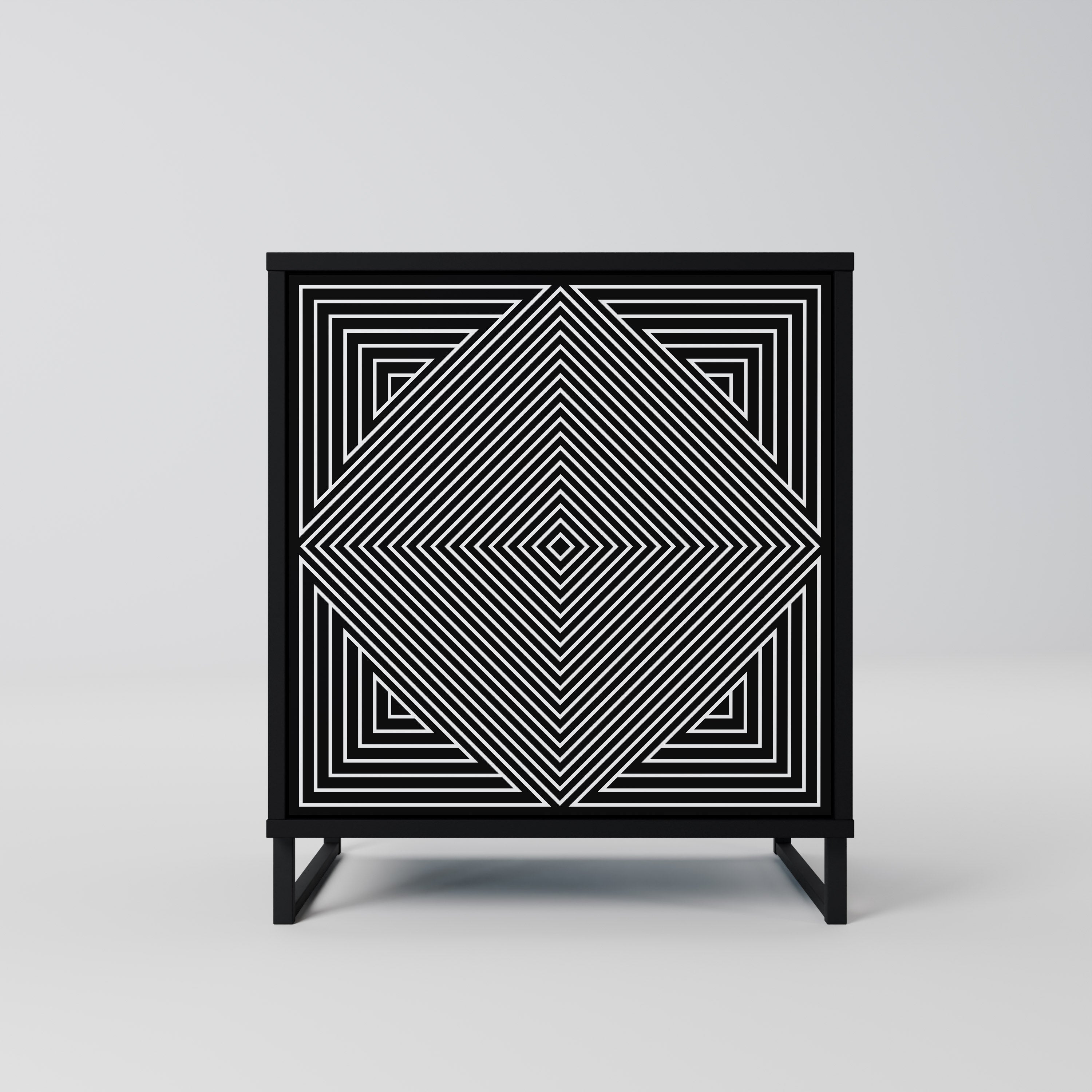 POLYGON ILLUSION Komoda 1-drzwiowa korpus Czarny