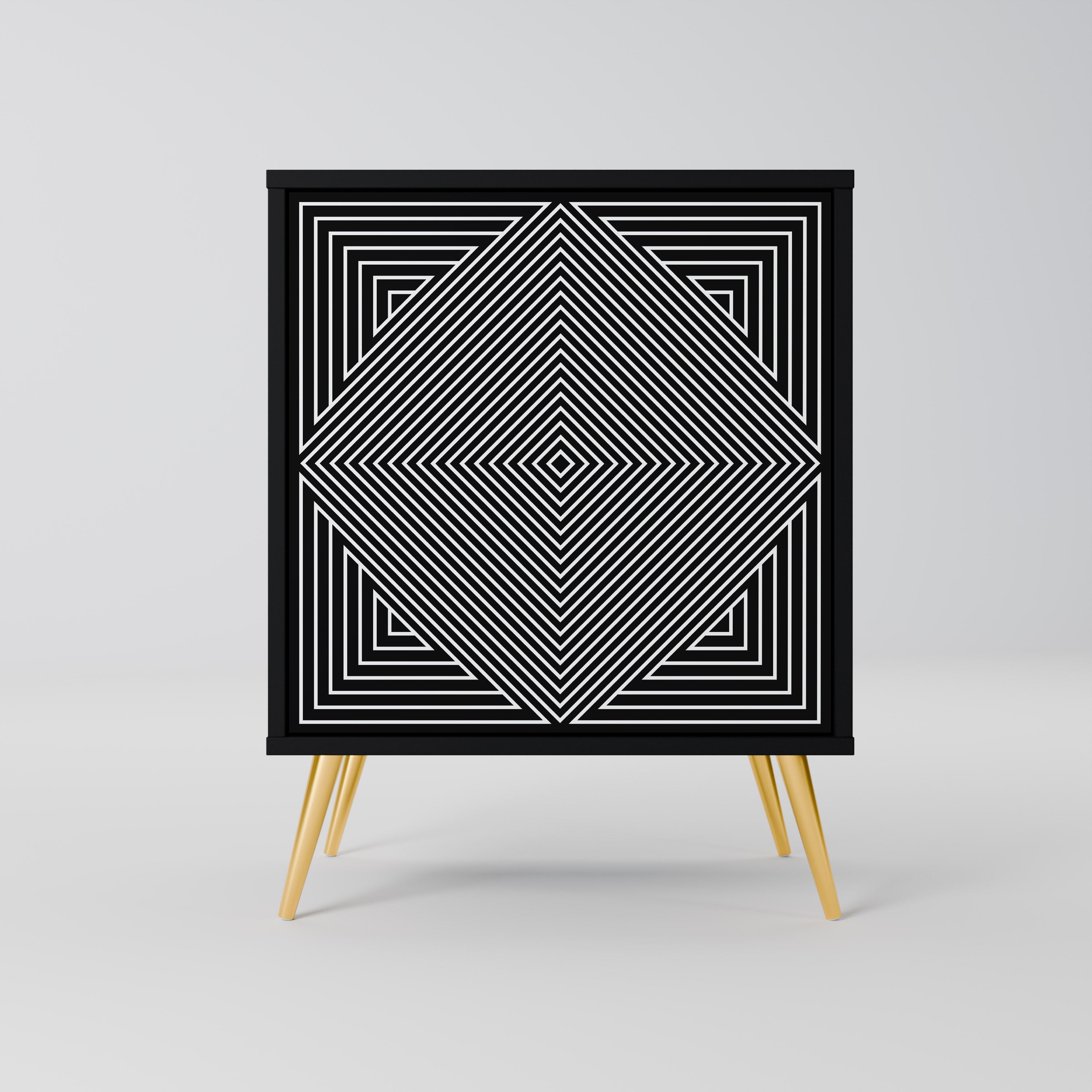 POLYGON ILLUSION Komoda 1-drzwiowa korpus Czarny