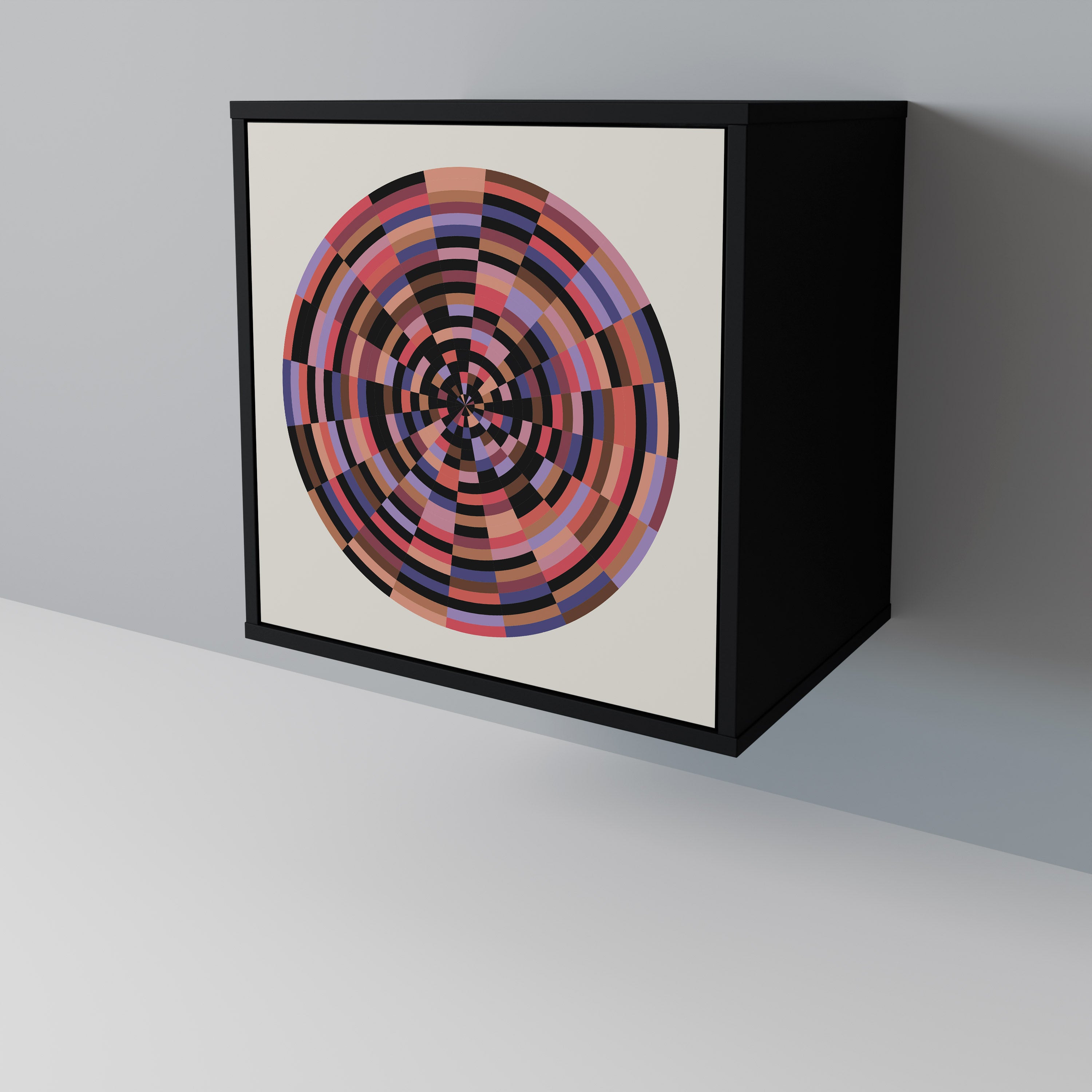 BROWN CIRCLES Komoda 1-drzwiowa korpus Czarny