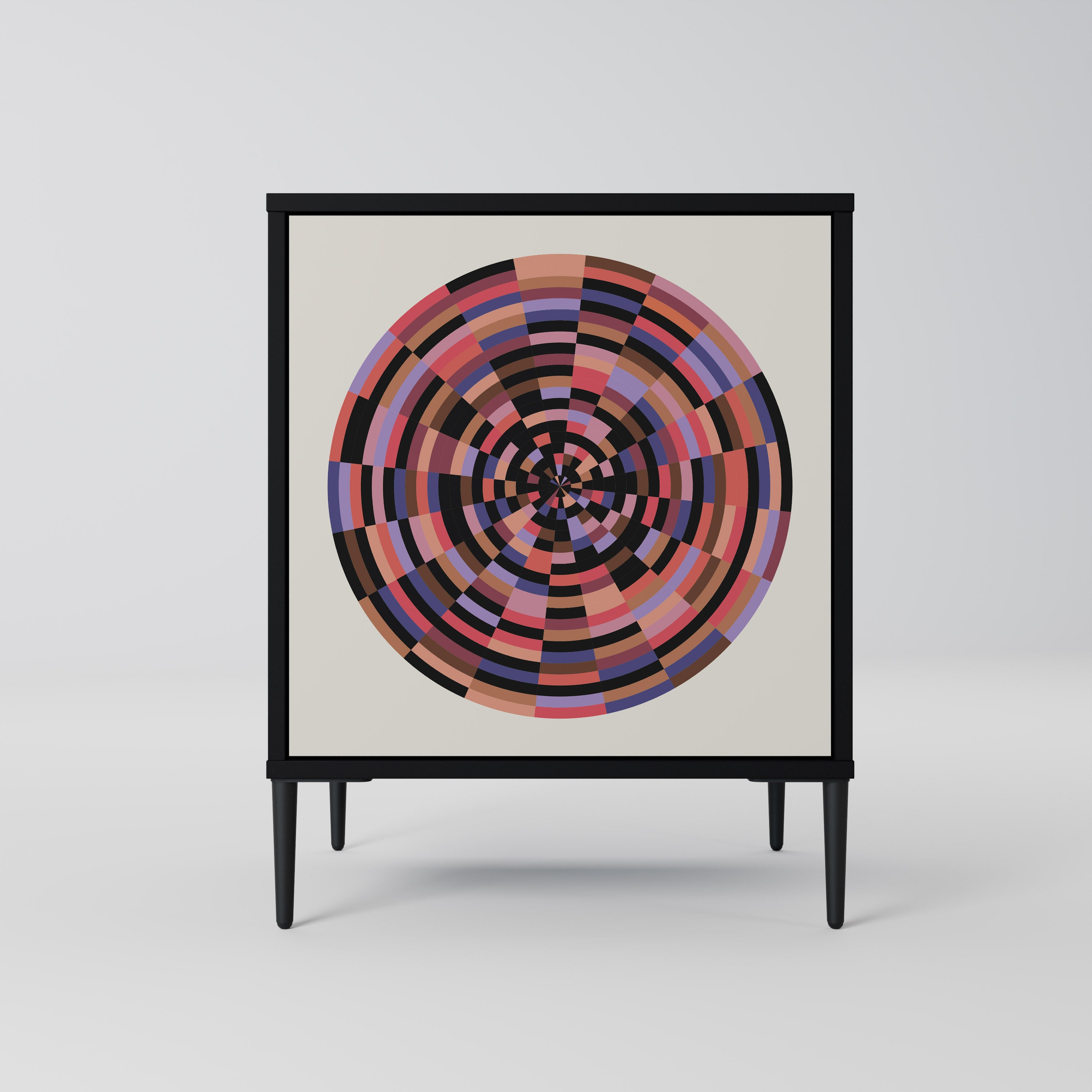 BROWN CIRCLES Komoda 1-drzwiowa korpus Czarny