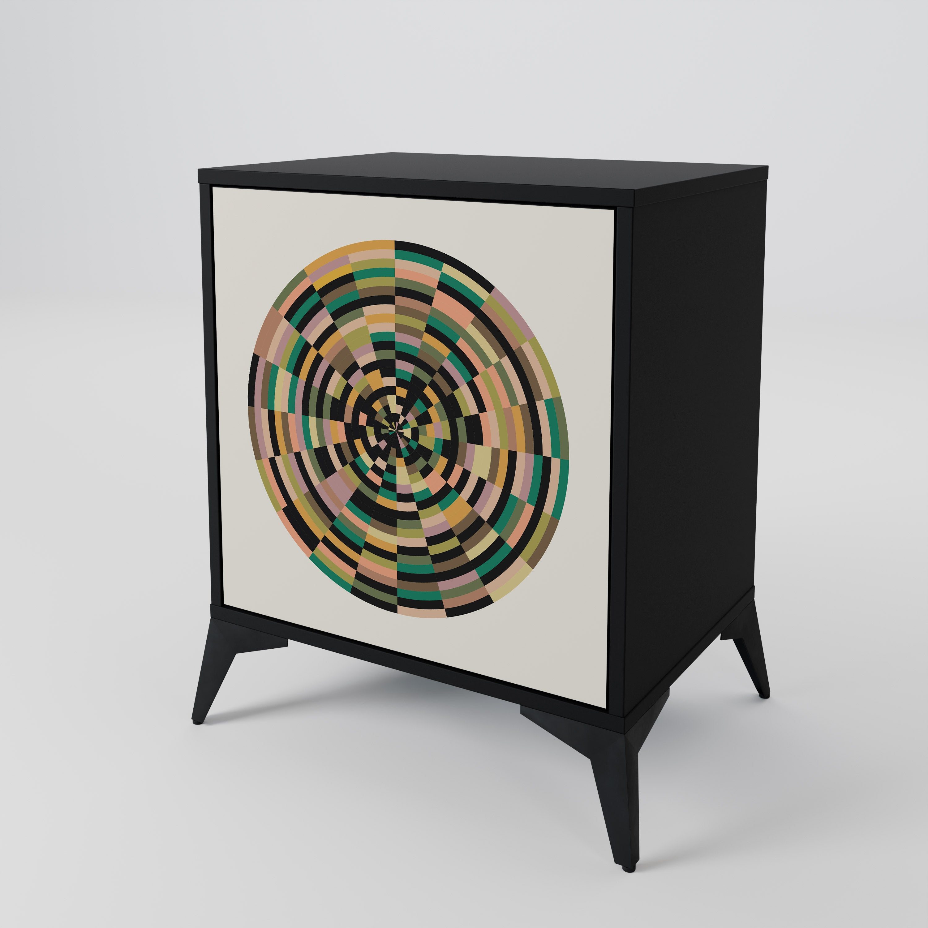 GREEN CIRCLES Komoda 1-drzwiowa korpus Czarny