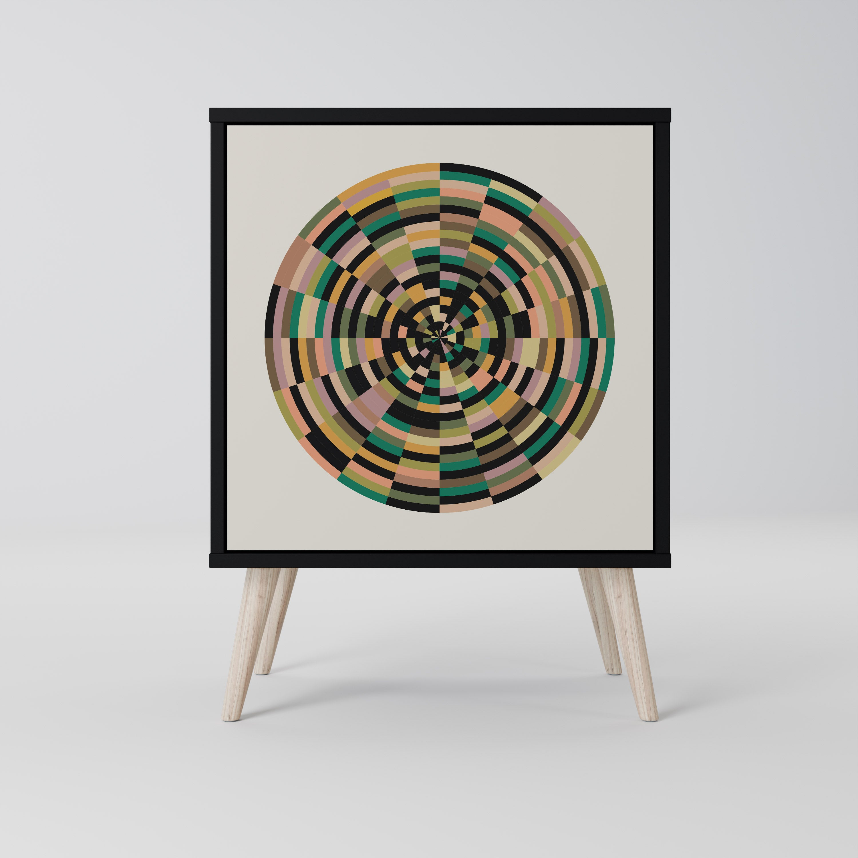 GREEN CIRCLES Komoda 1-drzwiowa korpus Czarny