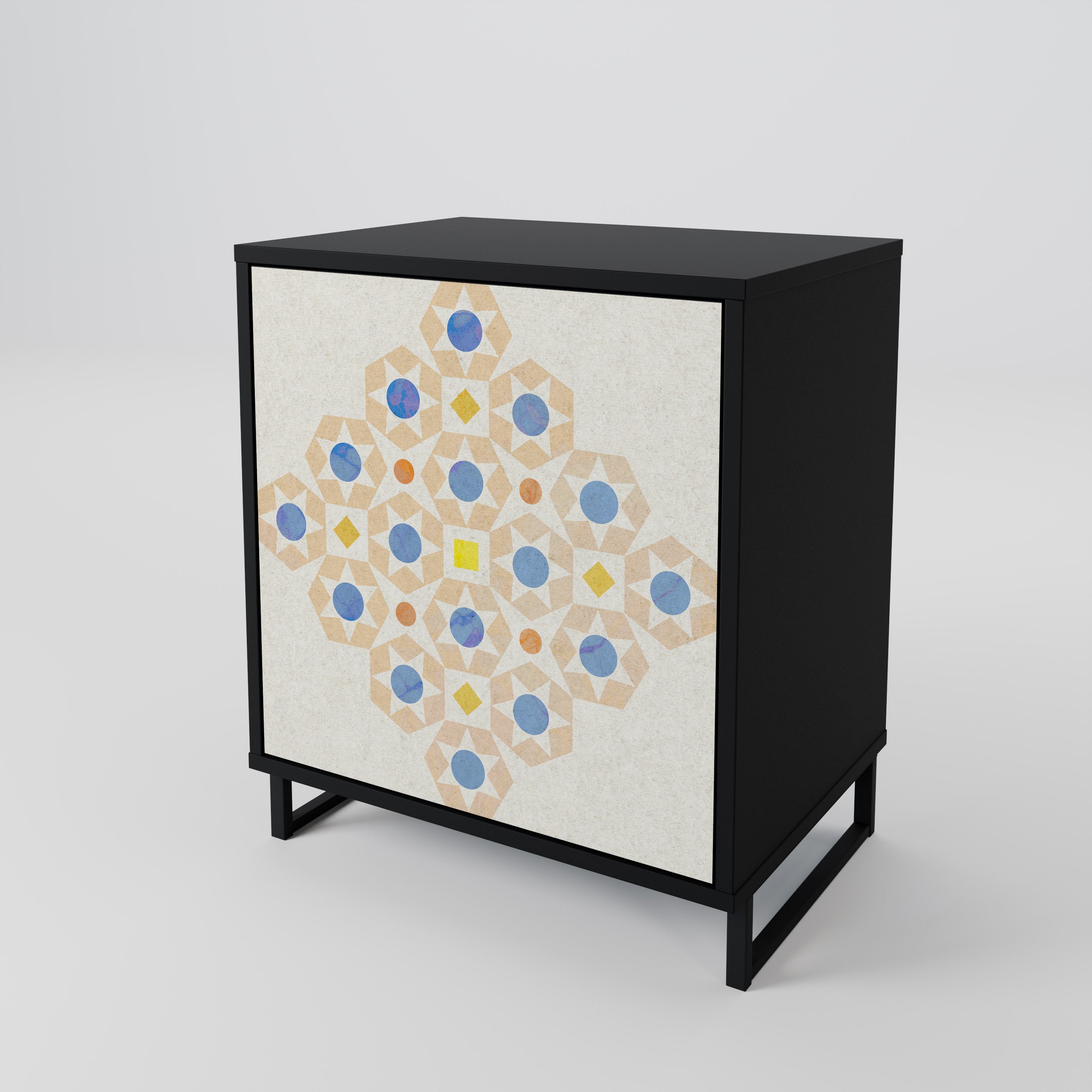 PATTERNED PRISM Komoda 1-drzwiowa korpus Czarny