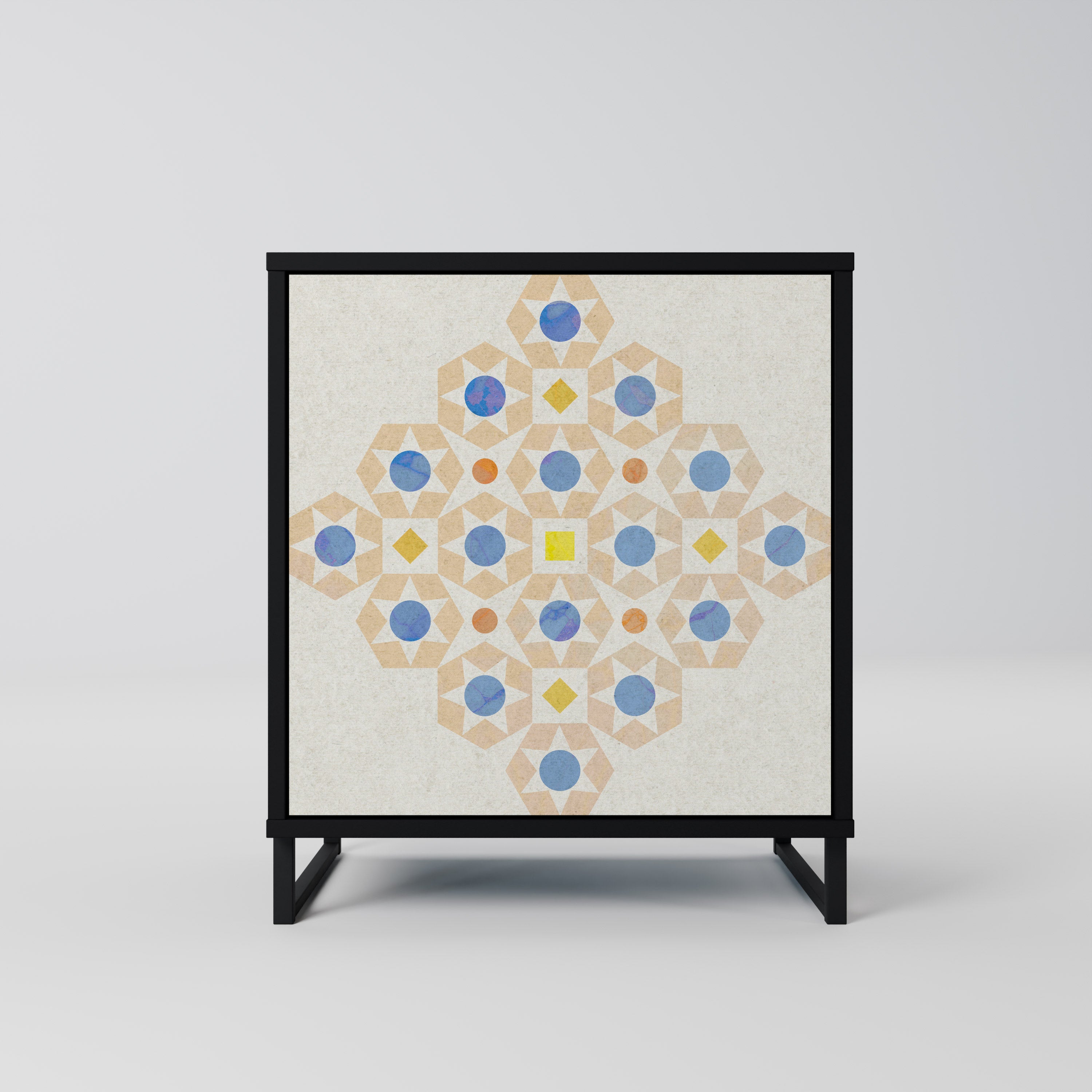 PATTERNED PRISM Komoda 1-drzwiowa korpus Czarny