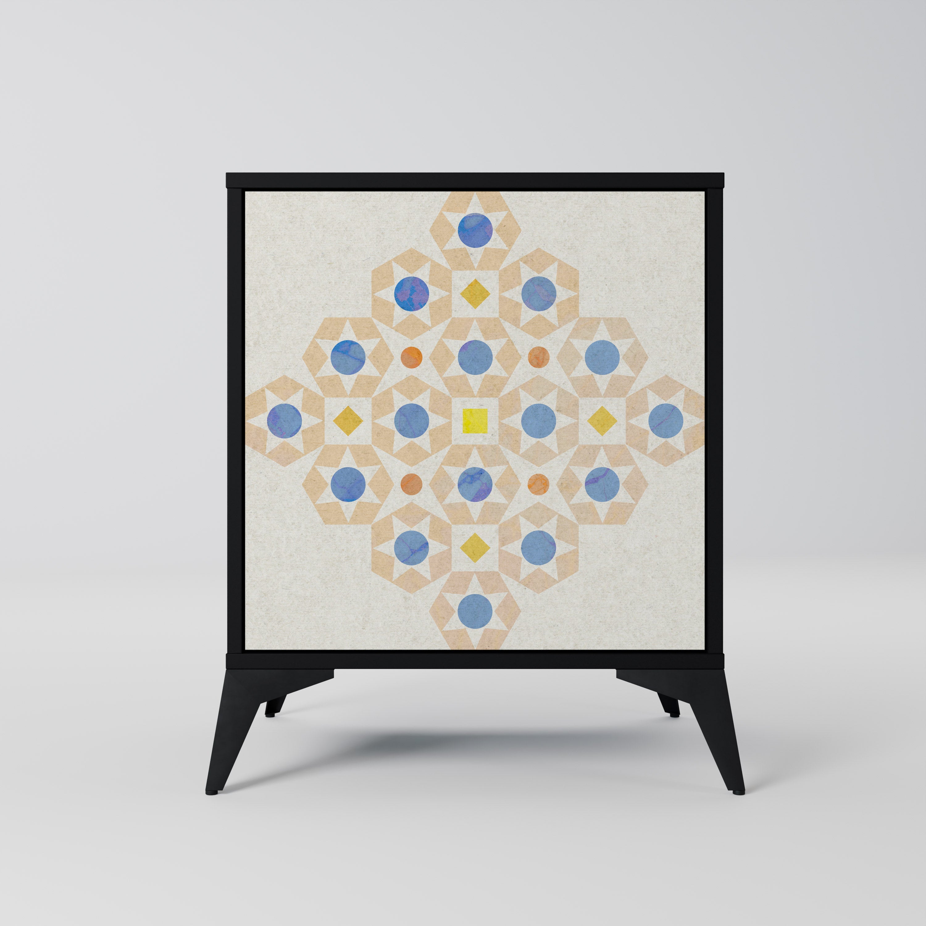 PATTERNED PRISM Komoda 1-drzwiowa korpus Czarny