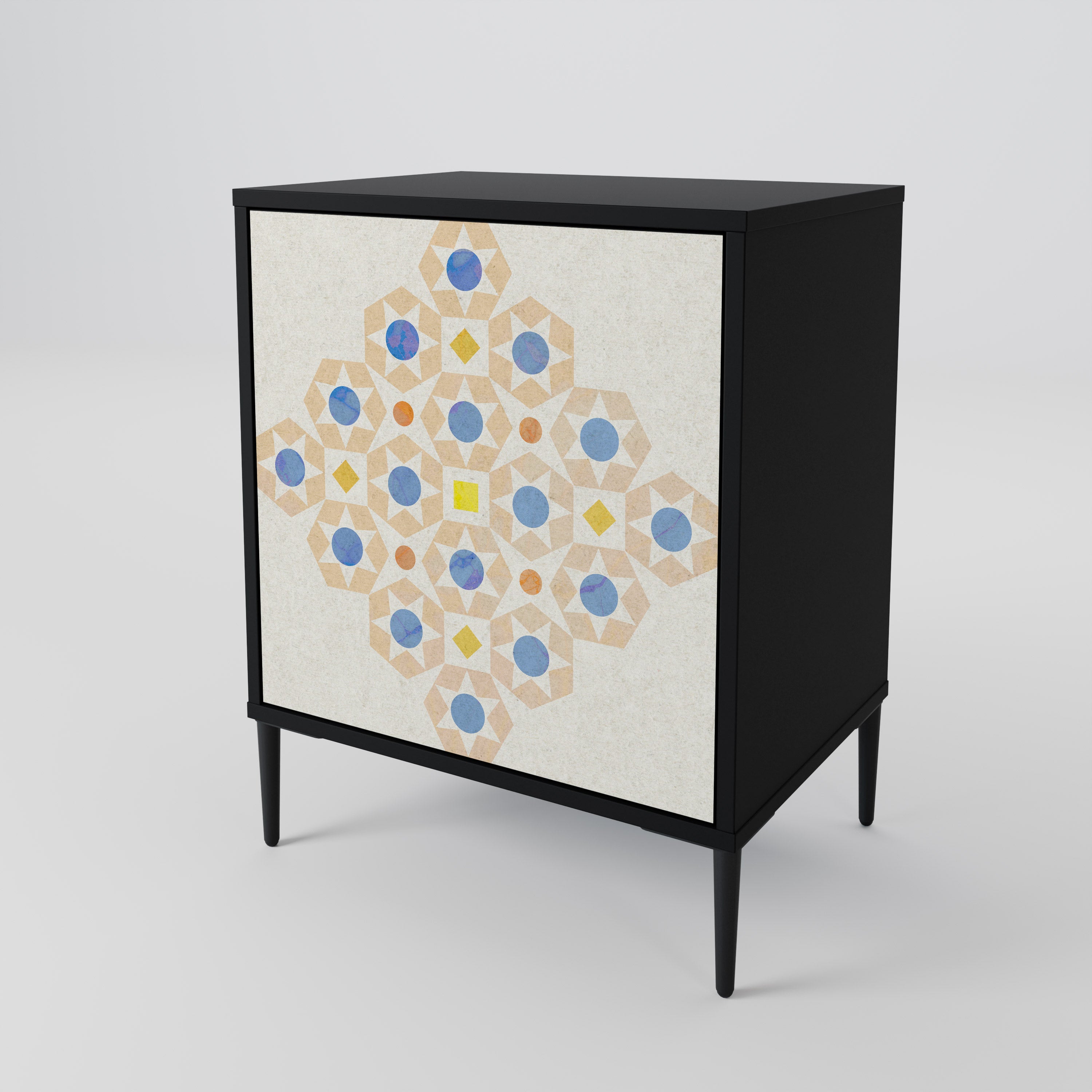 PATTERNED PRISM Komoda 1-drzwiowa korpus Czarny
