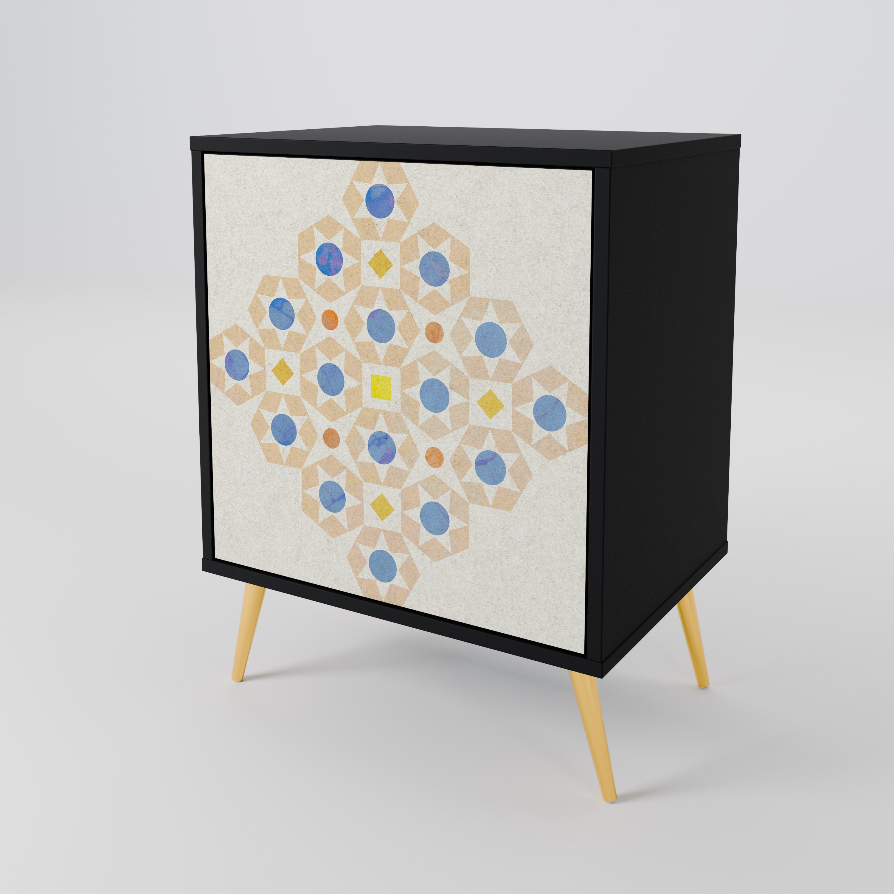 PATTERNED PRISM Komoda 1-drzwiowa korpus Czarny
