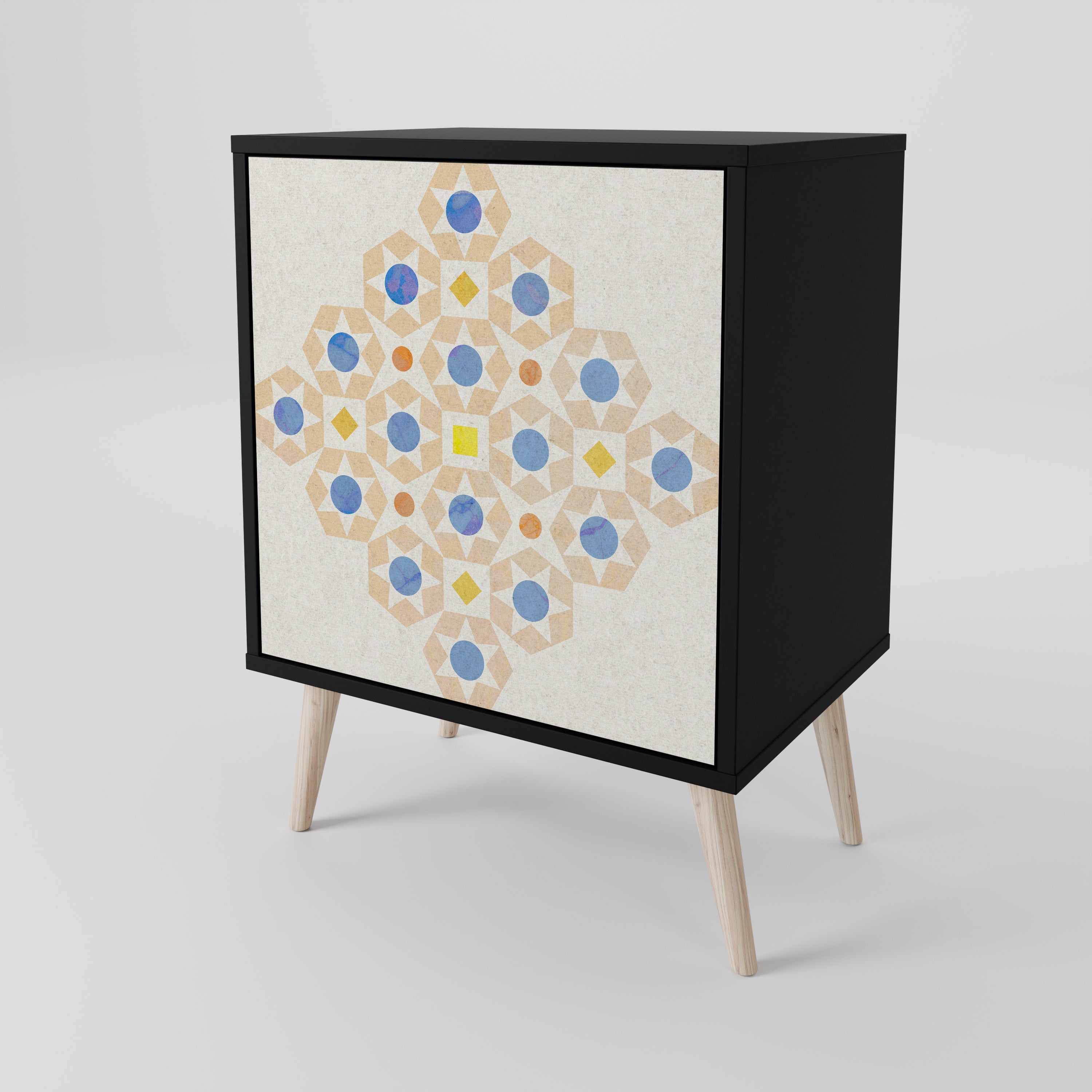 PATTERNED PRISM Komoda 1-drzwiowa korpus Czarny