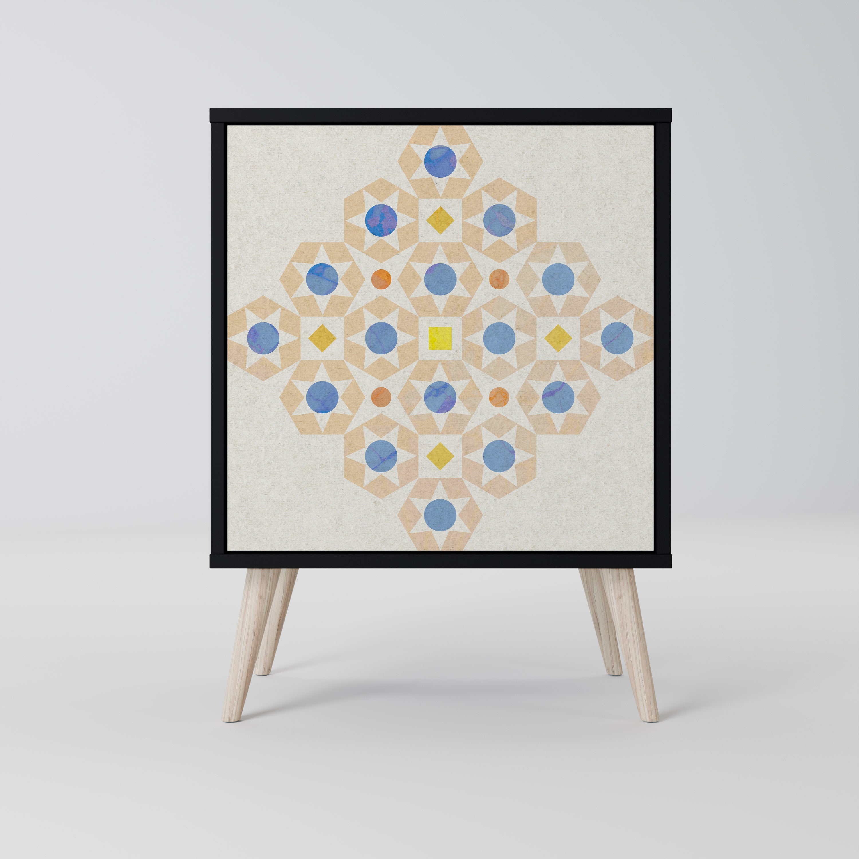 PATTERNED PRISM Komoda 1-drzwiowa korpus Czarny