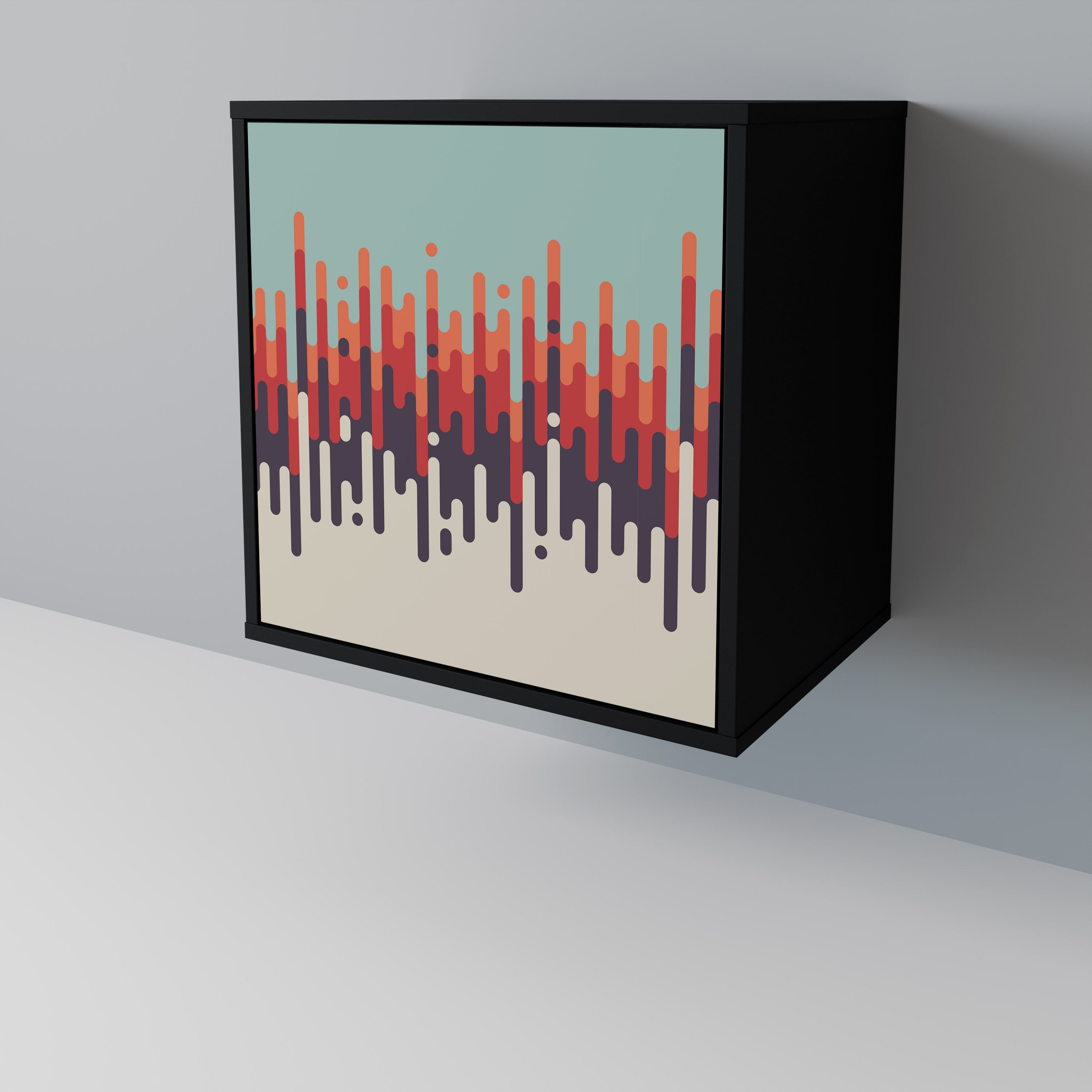 CHROMA CONTOURS Komoda 1-drzwiowa korpus Czarny