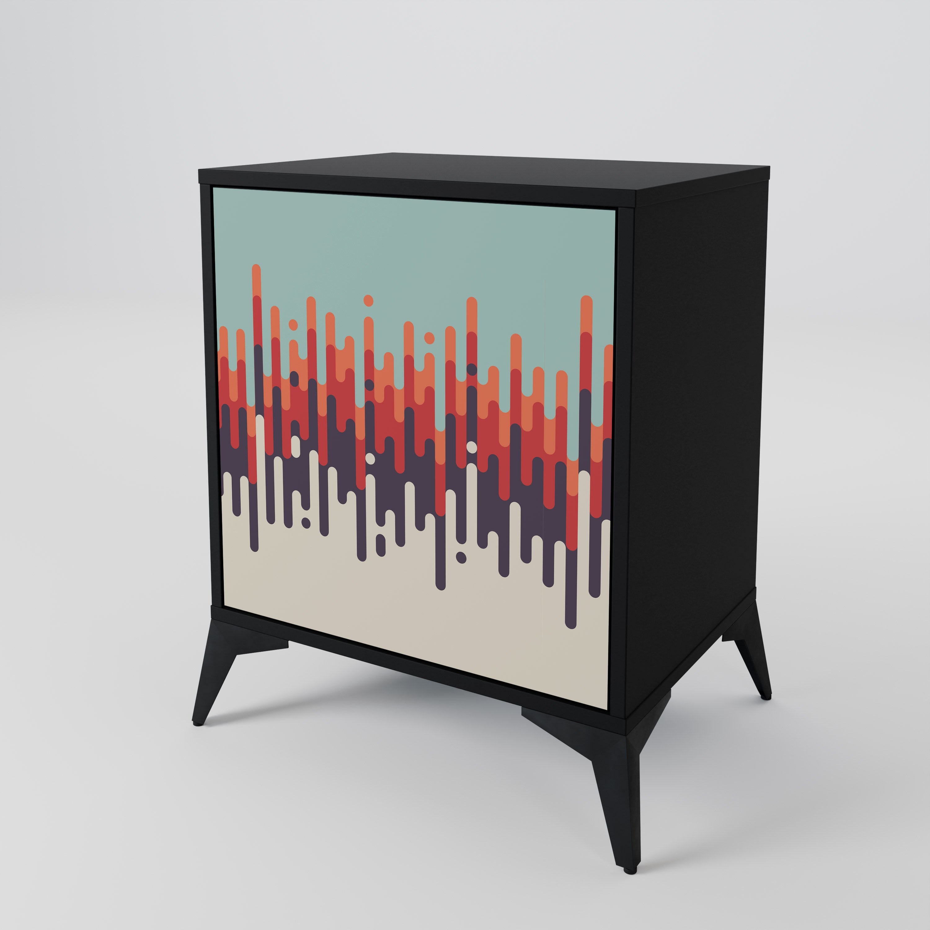 CHROMA CONTOURS Komoda 1-drzwiowa korpus Czarny