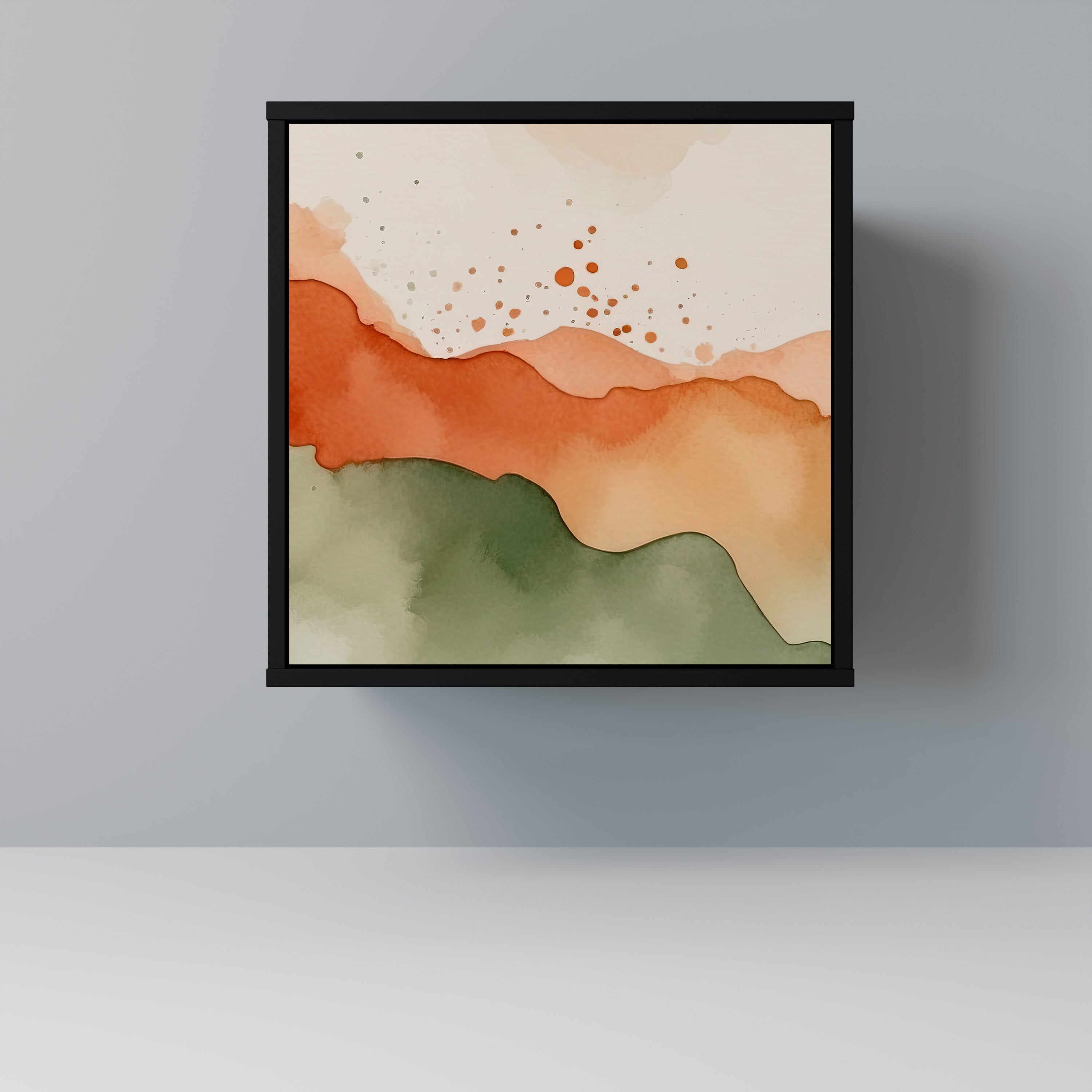 WATERCOLOUR PEAKS Komoda 1-drzwiowa korpus Czarny