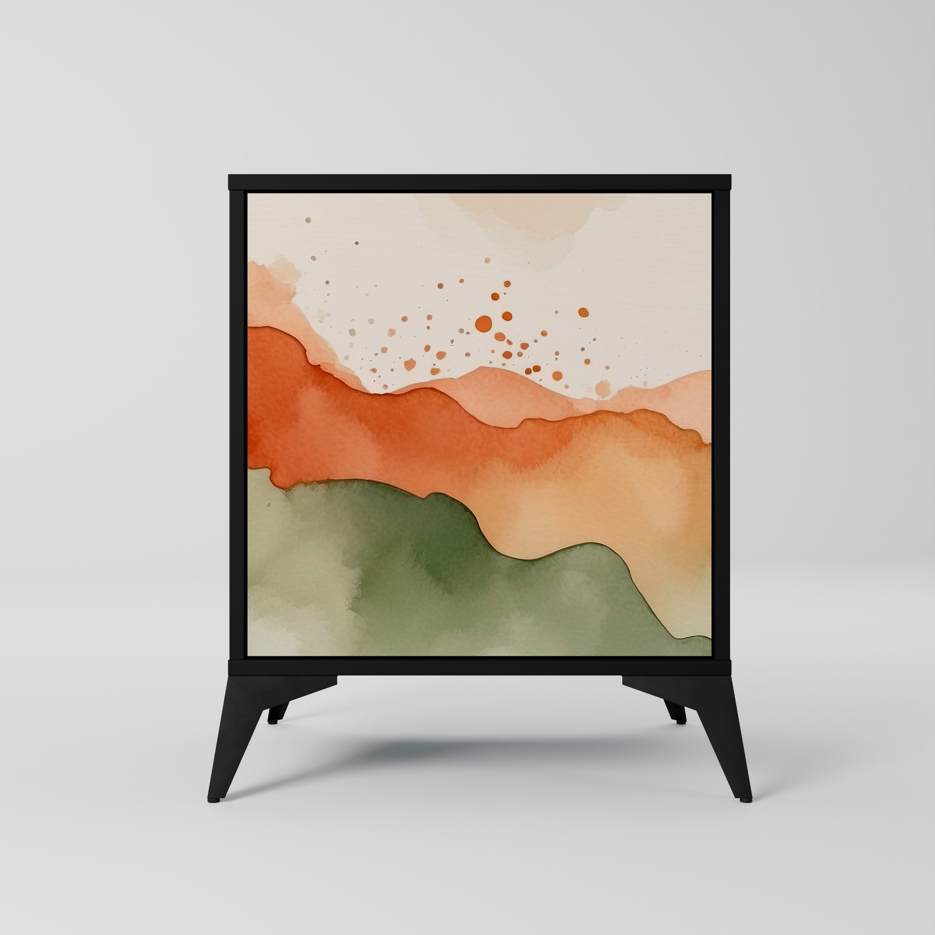 WATERCOLOUR PEAKS Komoda 1-drzwiowa korpus Czarny