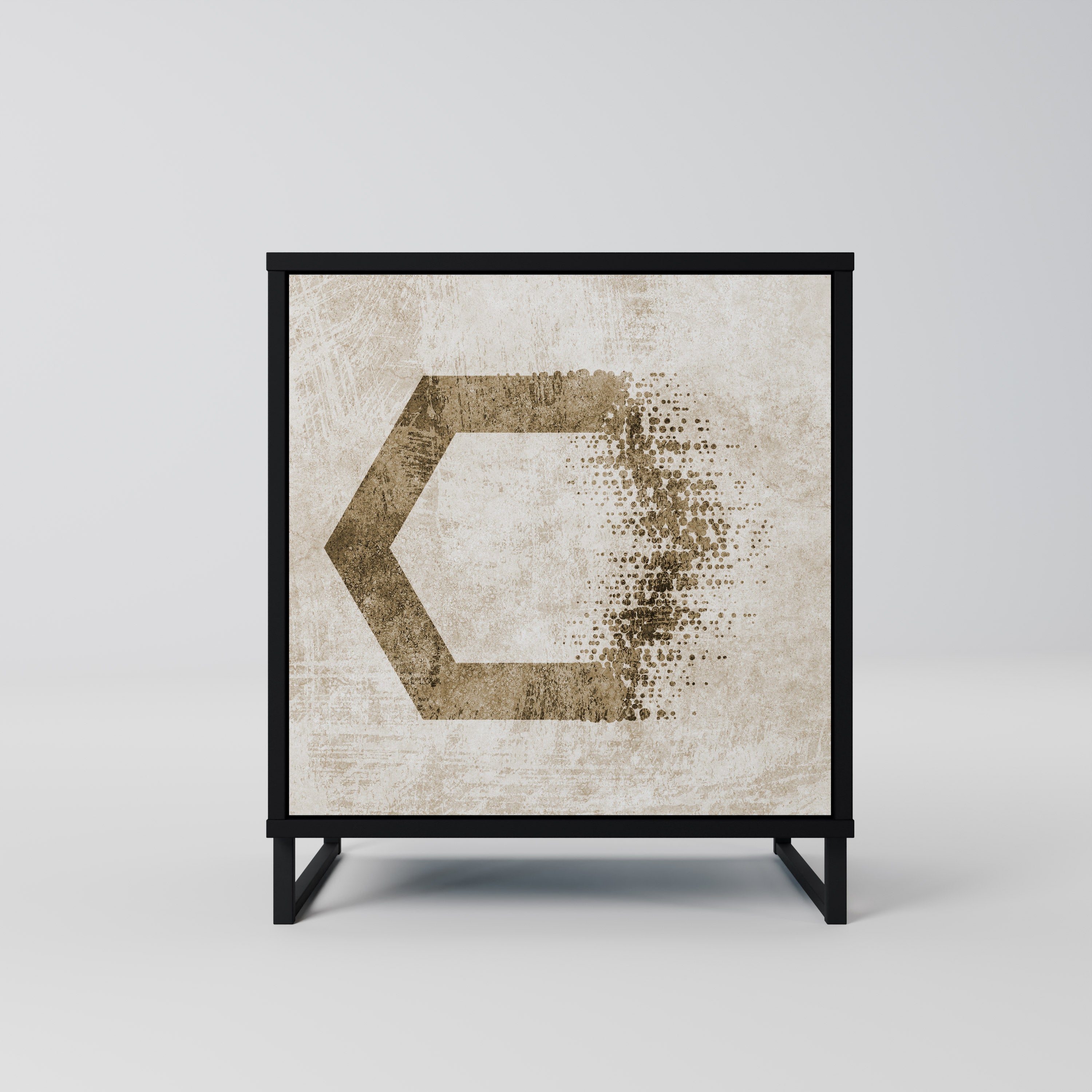 HEXAGONAL SHAPES Komoda 1-drzwiowa korpus Czarny