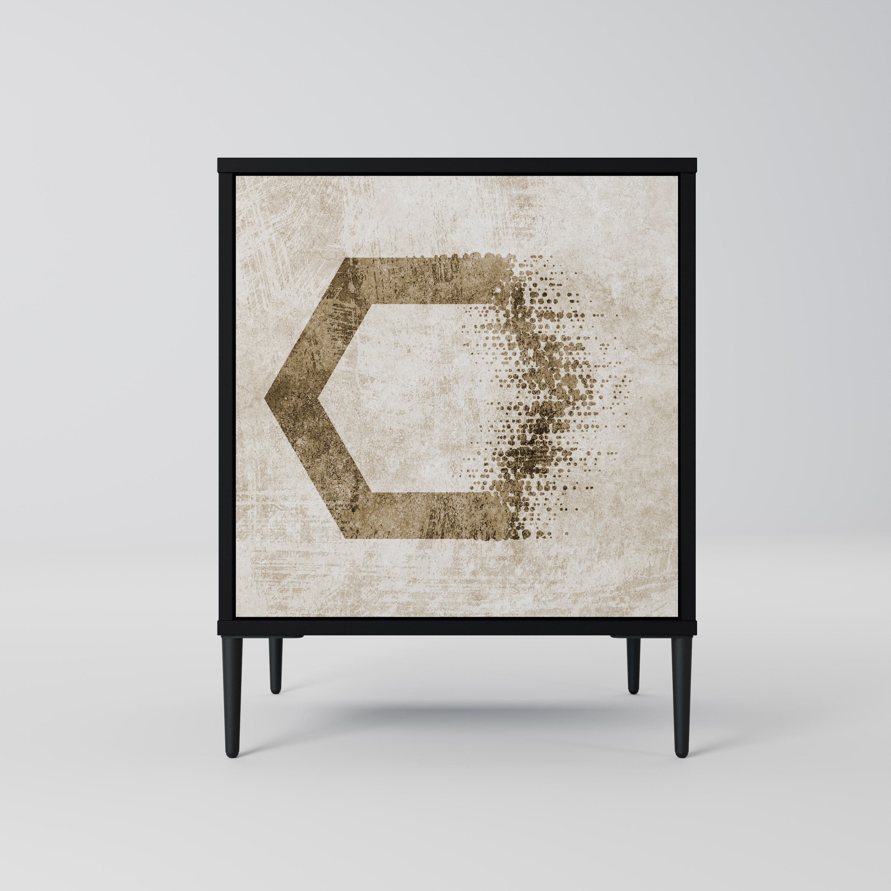 HEXAGONAL SHAPES Komoda 1-drzwiowa korpus Czarny