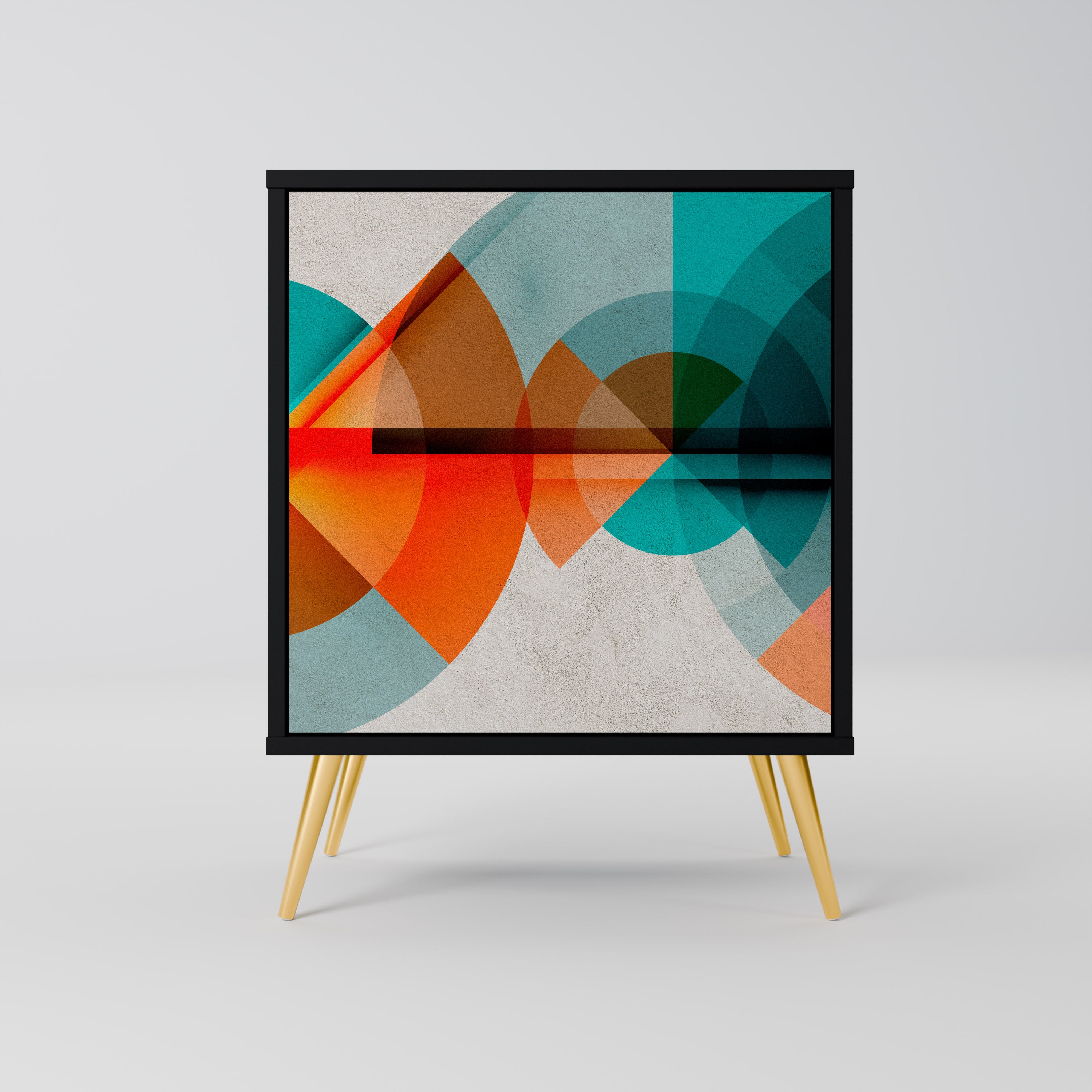 CIRCULAR RHAPSODY Komoda 1-drzwiowa korpus Czarny