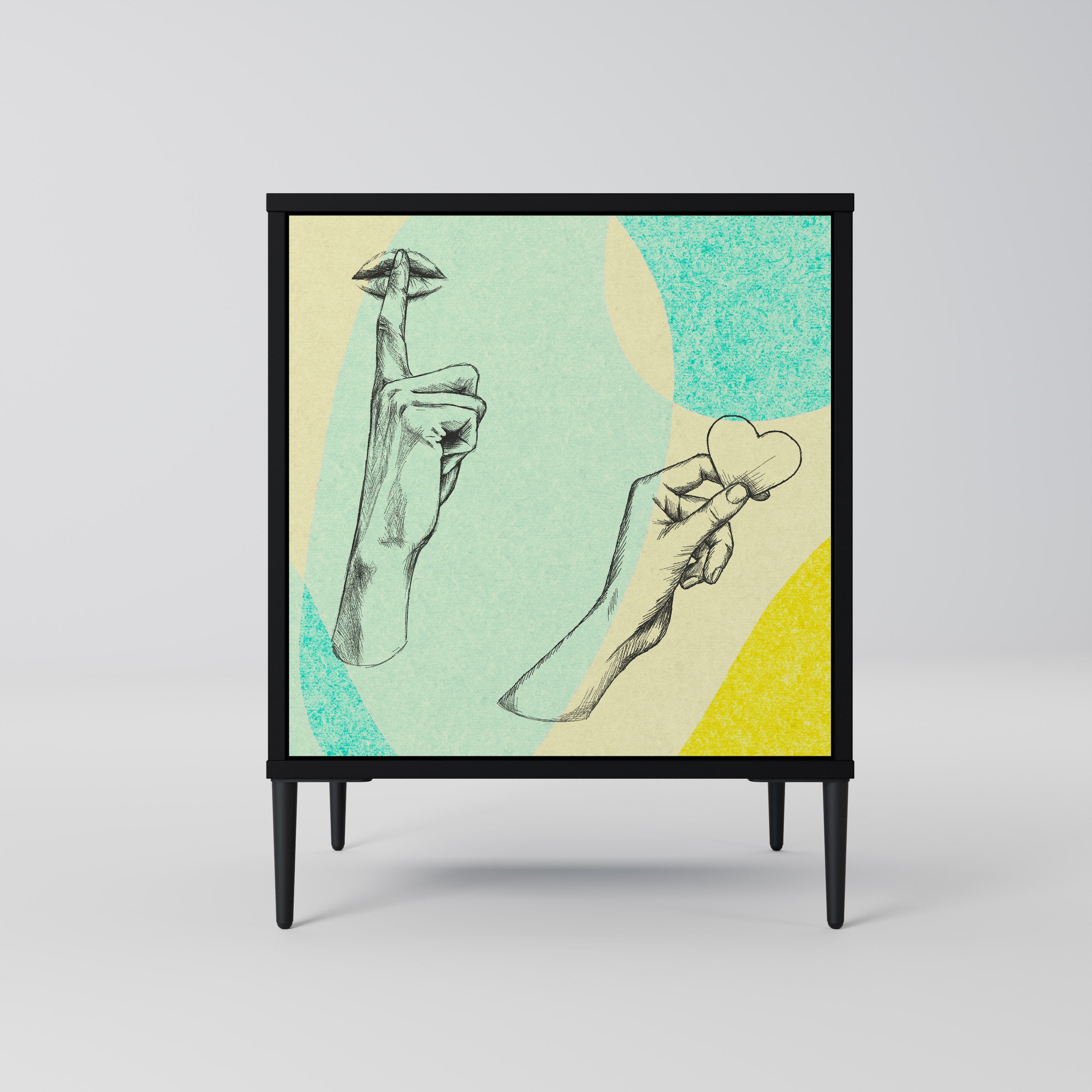 BODY LANGUAGE Komoda 1-drzwiowa korpus Czarny