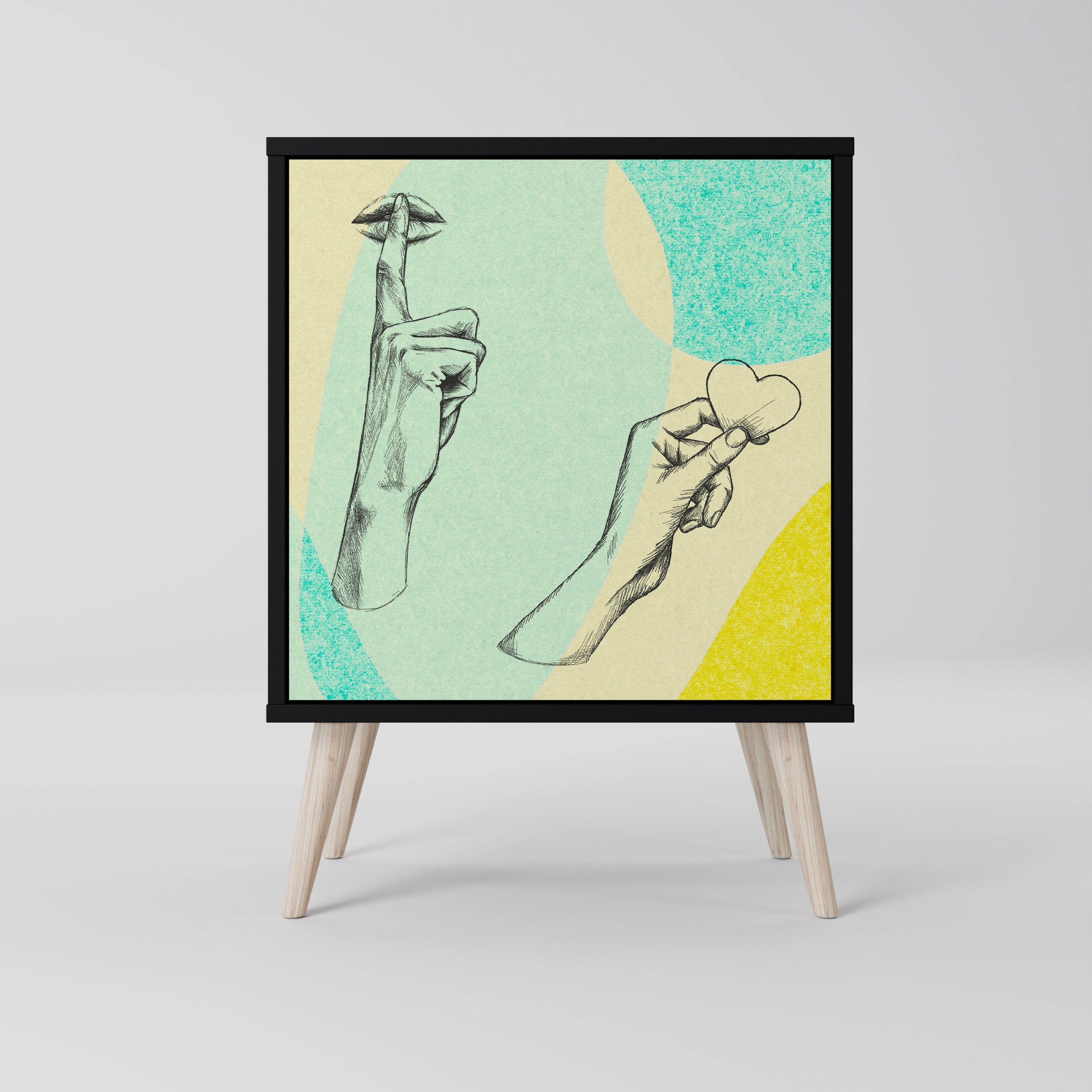 BODY LANGUAGE Komoda 1-drzwiowa korpus Czarny