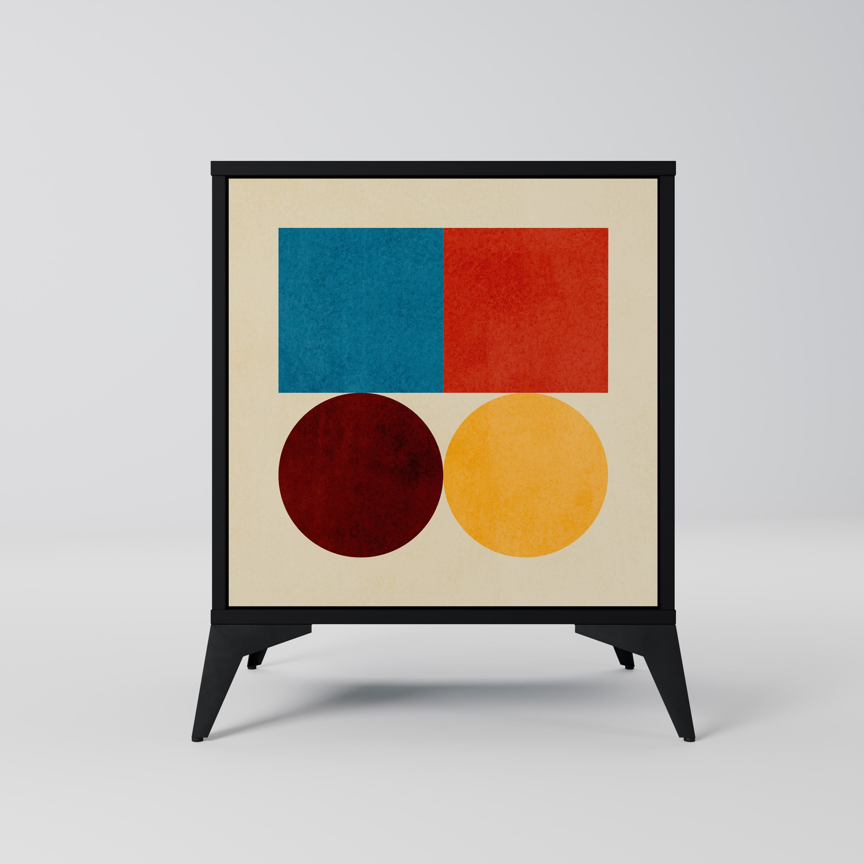 GEOMETRIC PUZZLE Komoda 1-drzwiowa korpus Czarny