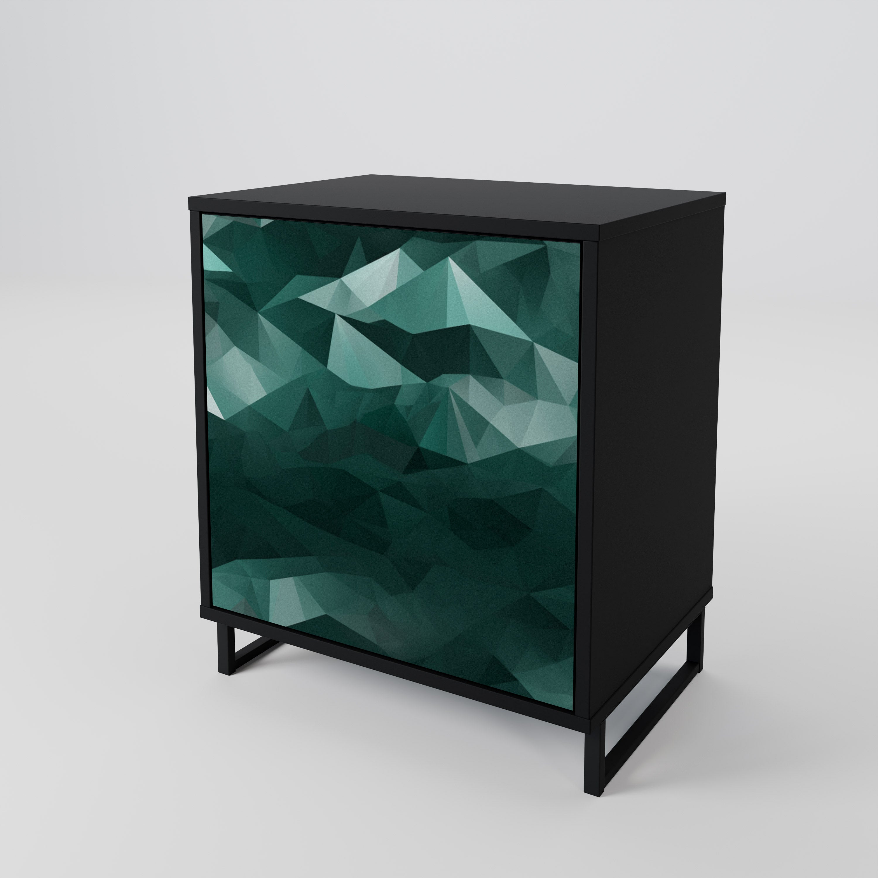 POLYGONAL FLOATING Komoda 1-drzwiowa korpus Czarny