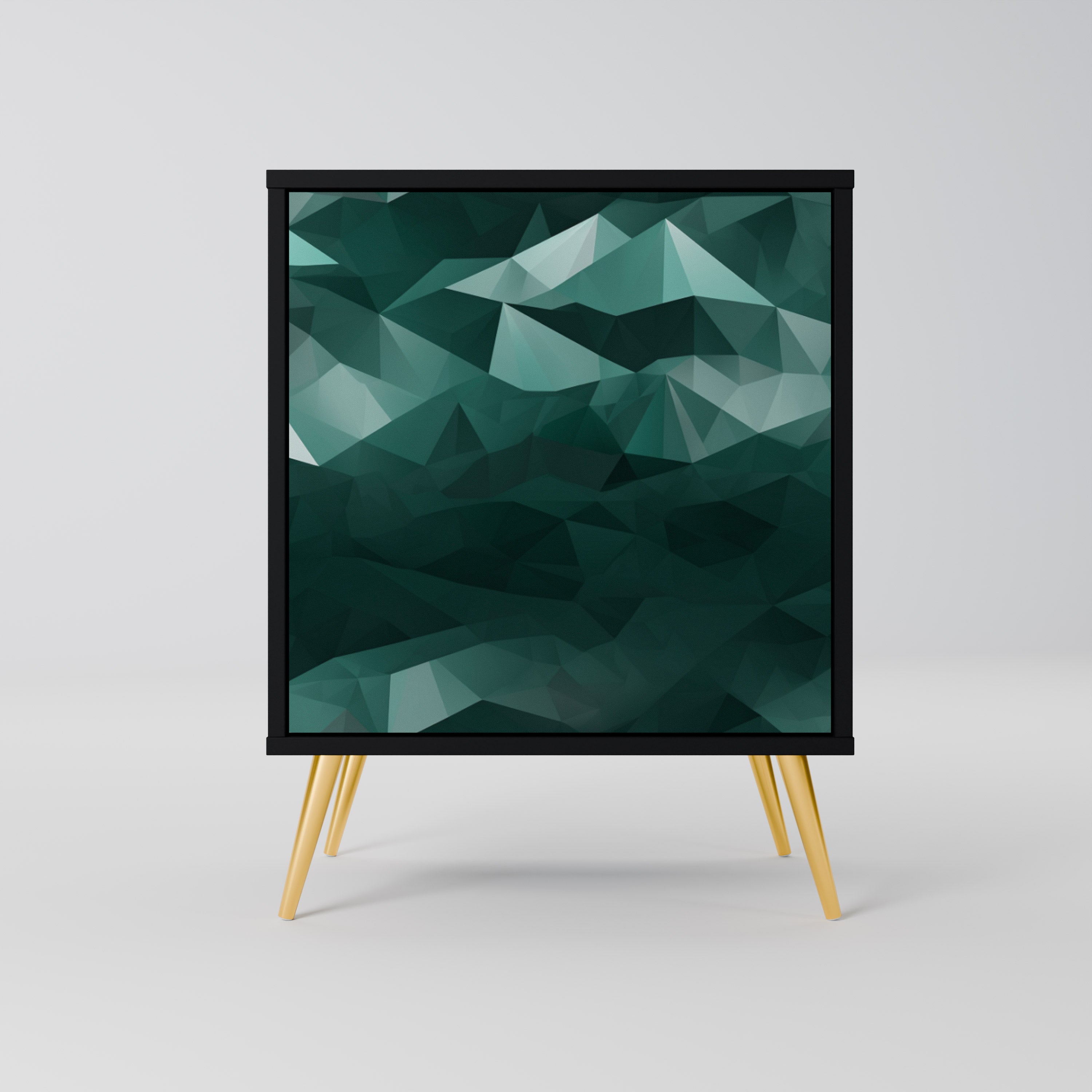 POLYGONAL FLOATING Komoda 1-drzwiowa korpus Czarny