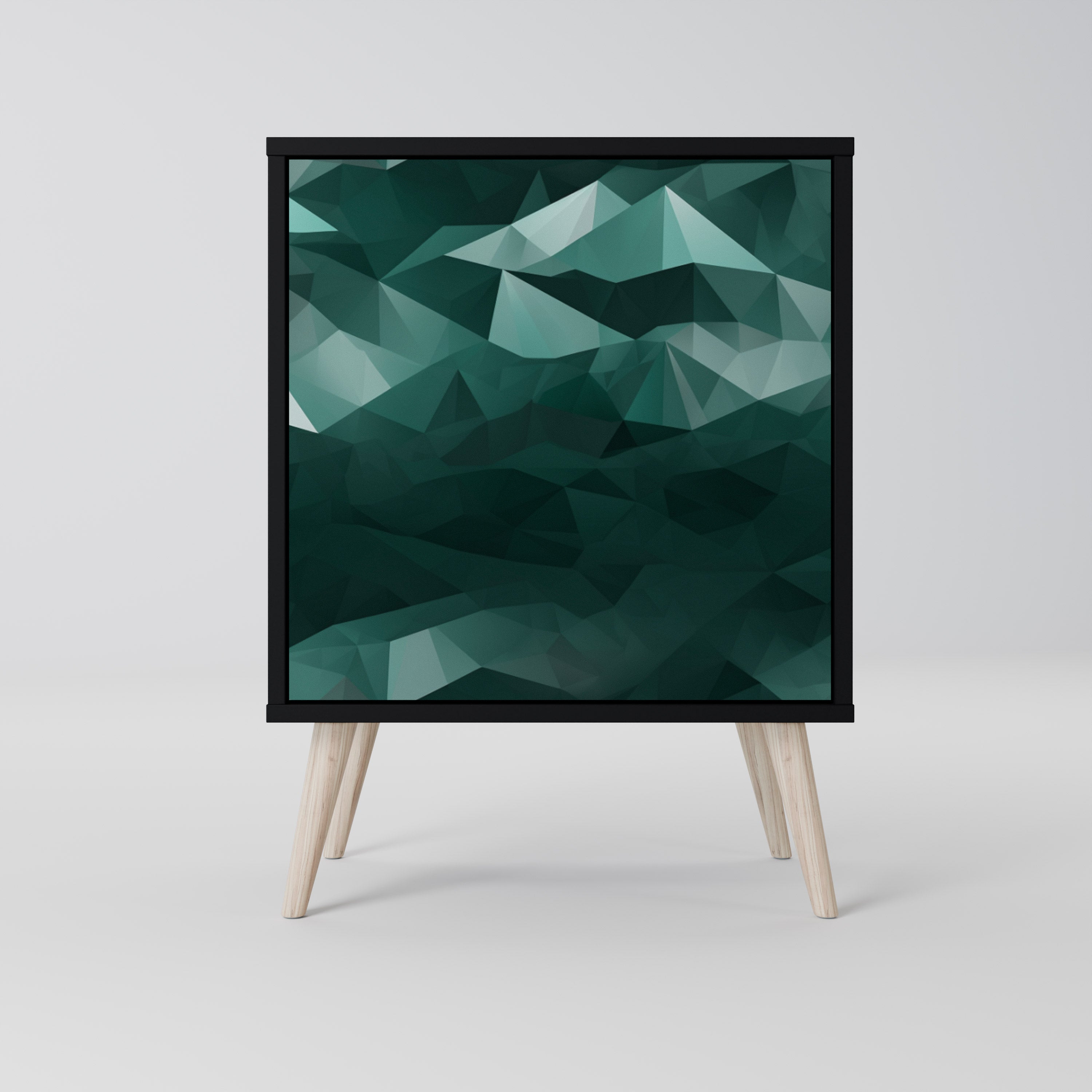 POLYGONAL FLOATING Komoda 1-drzwiowa korpus Czarny